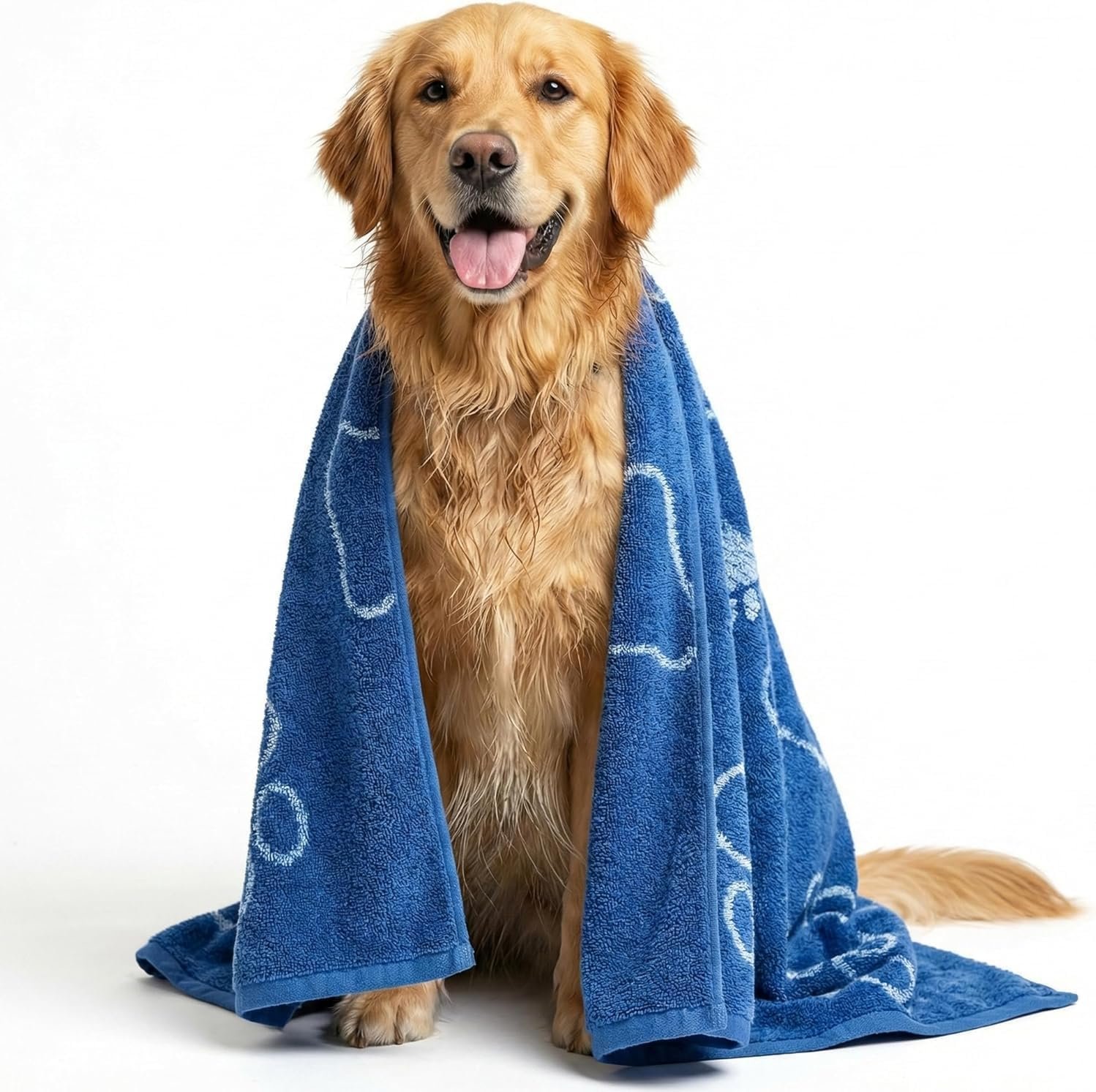 Delilah Home Drytek Dog Towel, Quick-Dry, 30×54 Inches – Navy