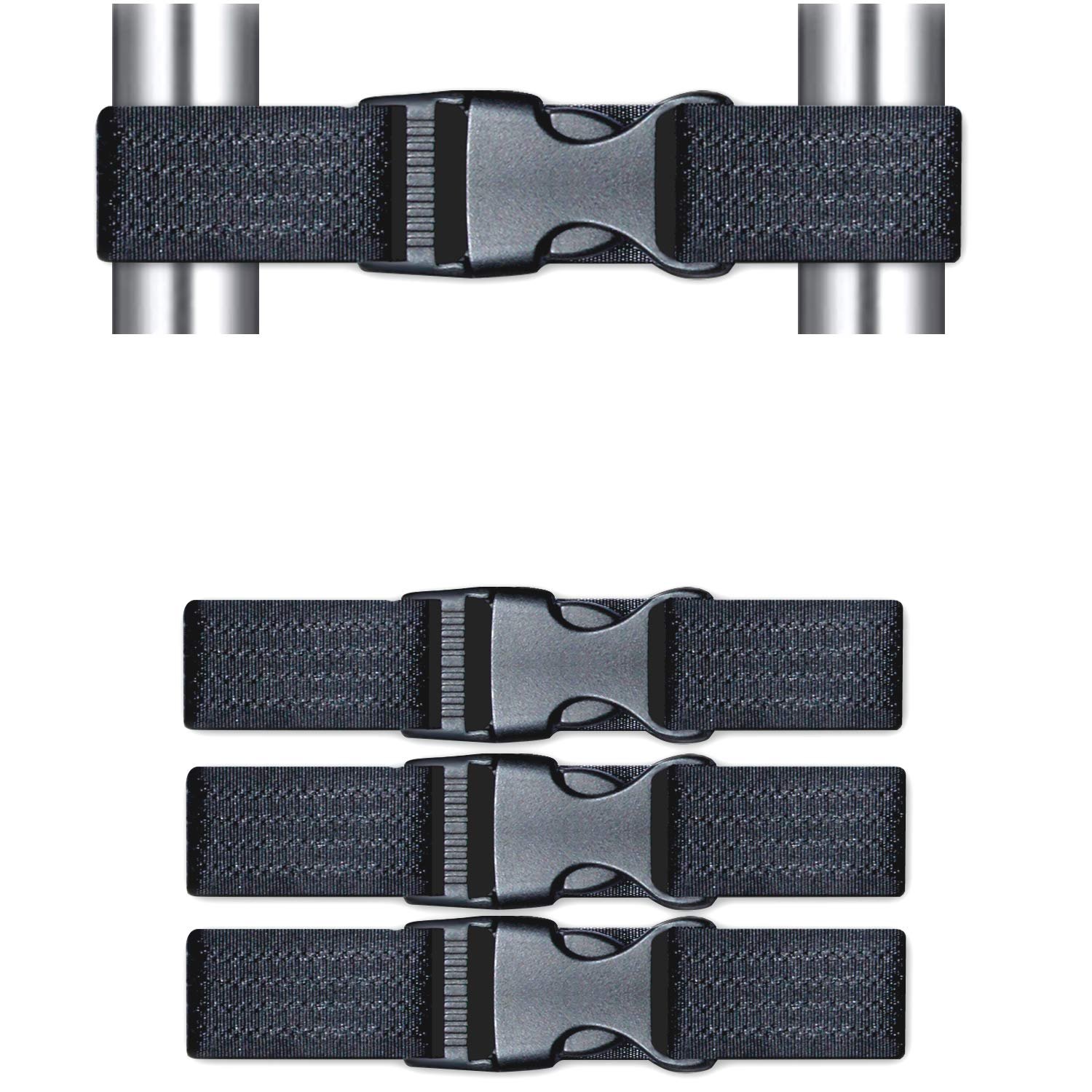 Multi-Functional Magic Buckle, Baby Safety Lock for The Door, Two-Door Refrigerator, Oven and Children’s Safety Fence, Etc., or for The Fixed Baby Luggage (3 Pack Black)