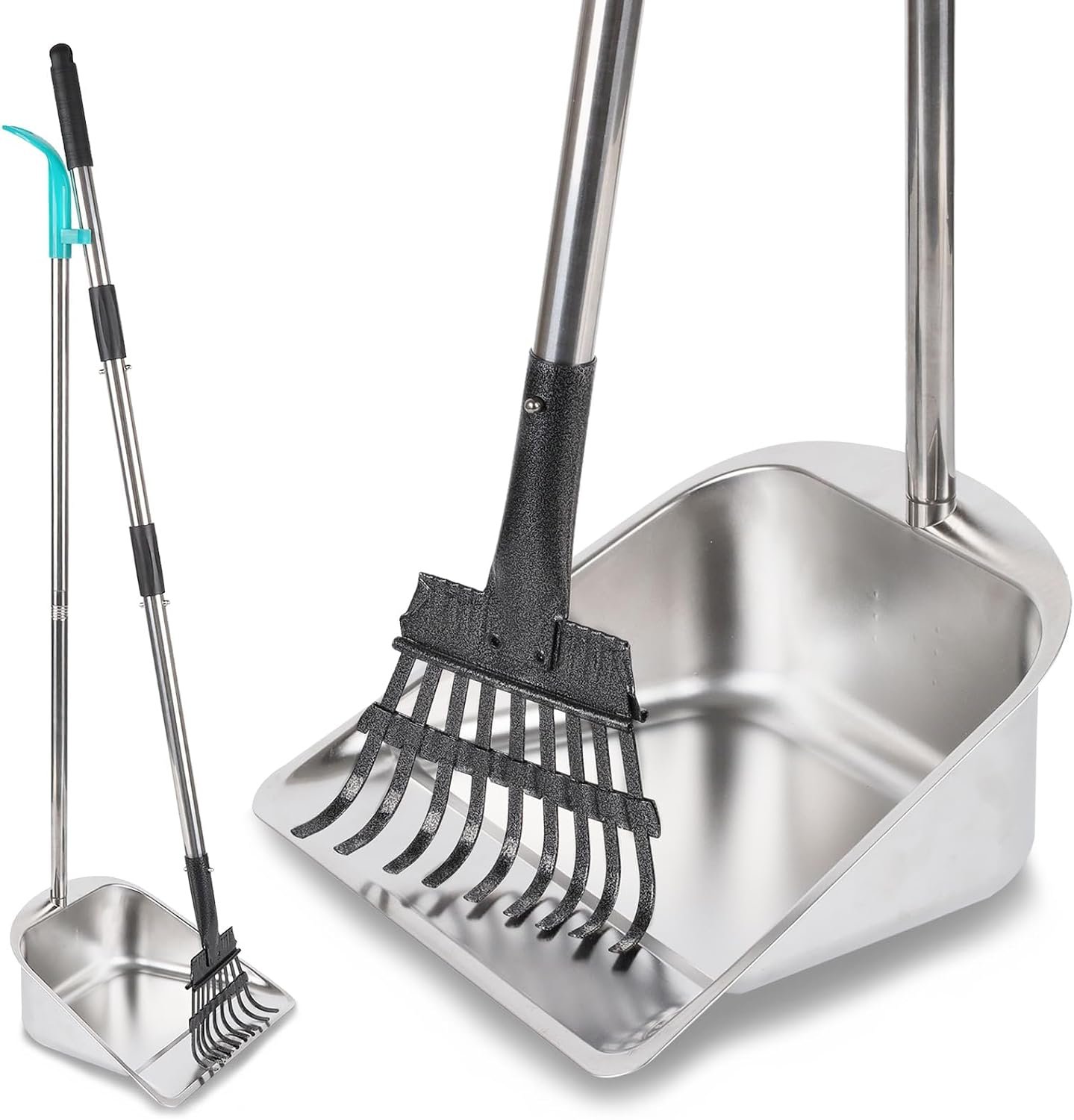 Dog Pooper Scooper for Large Dogs with Large Capacity Tray