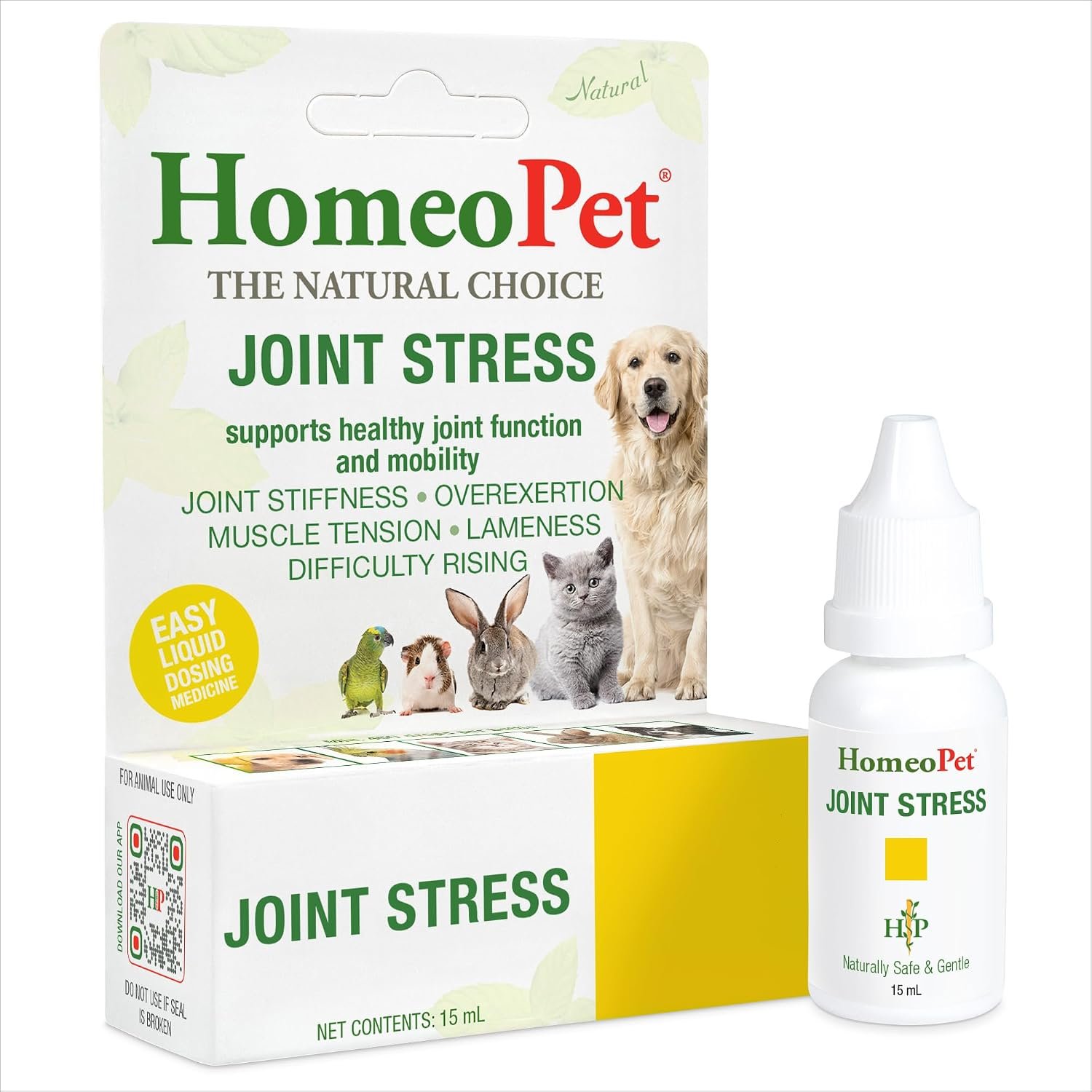 HomeoPet Joint Stress, Joint Supplement for Dogs and Cats, 15 Milliliters