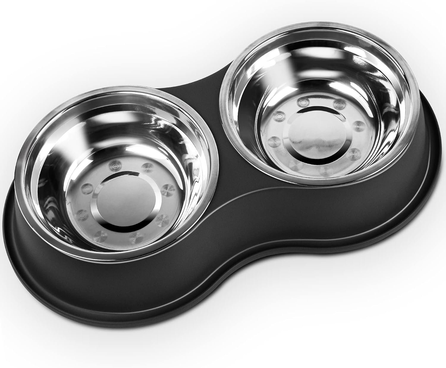 Epetslove Stainless Steel Dog Bowls Double Non-Slip Dog Water and Food Bowl