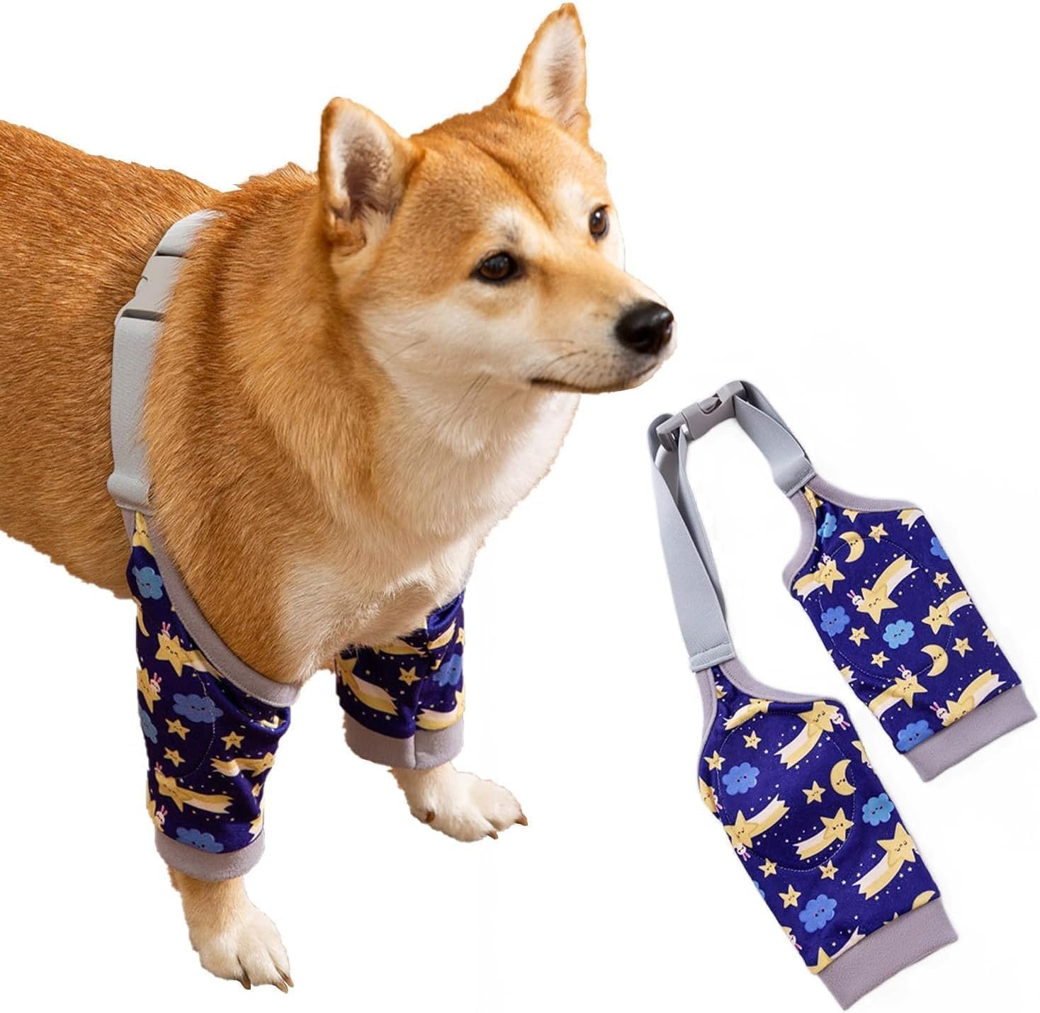 MANON ROSA Dog Elbow Pads, 2XL, Blue