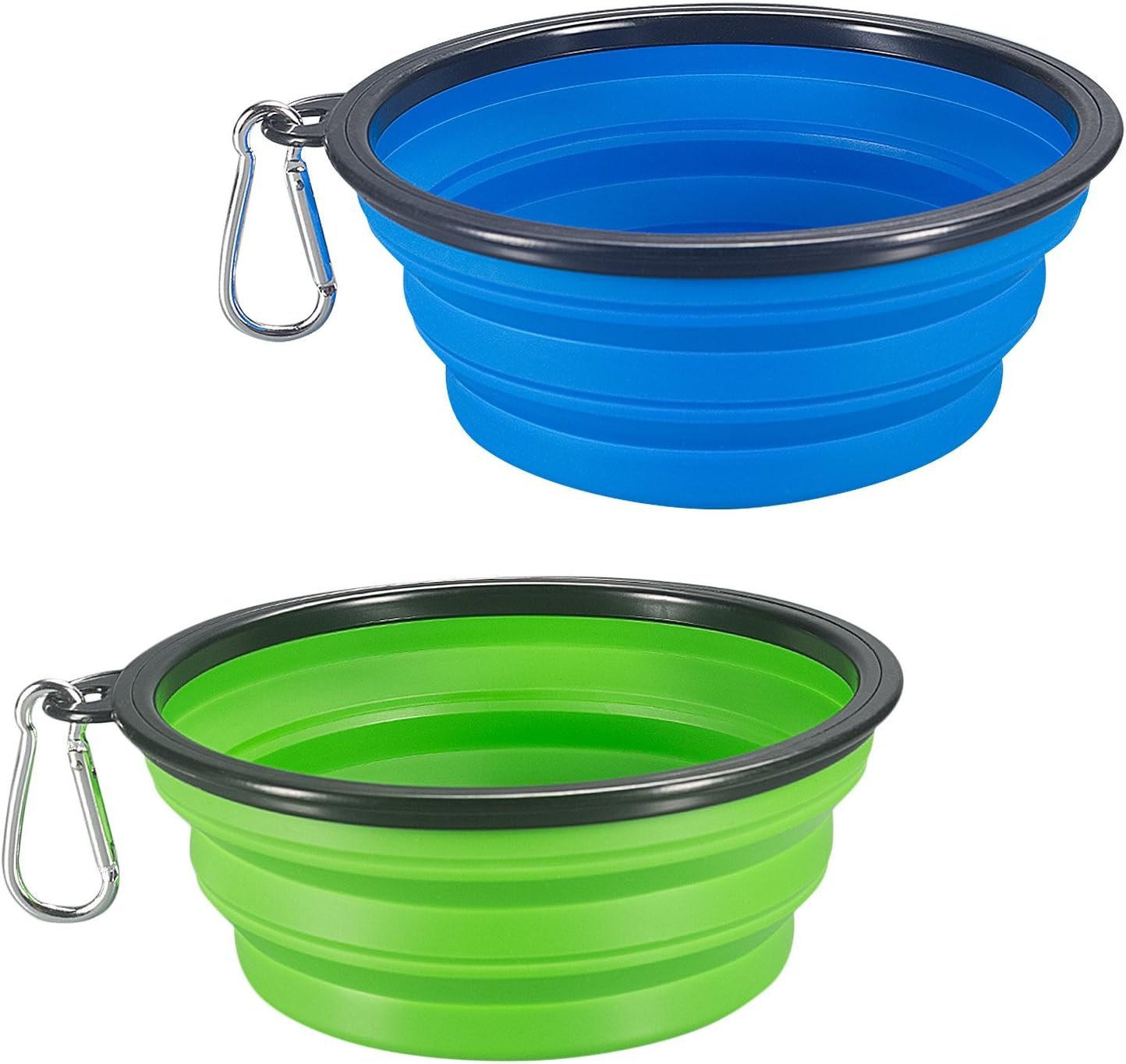 Comsun 2-Pack Extra Large Size Collapsible Dog Bowl, Foldable Bowls for Dog
