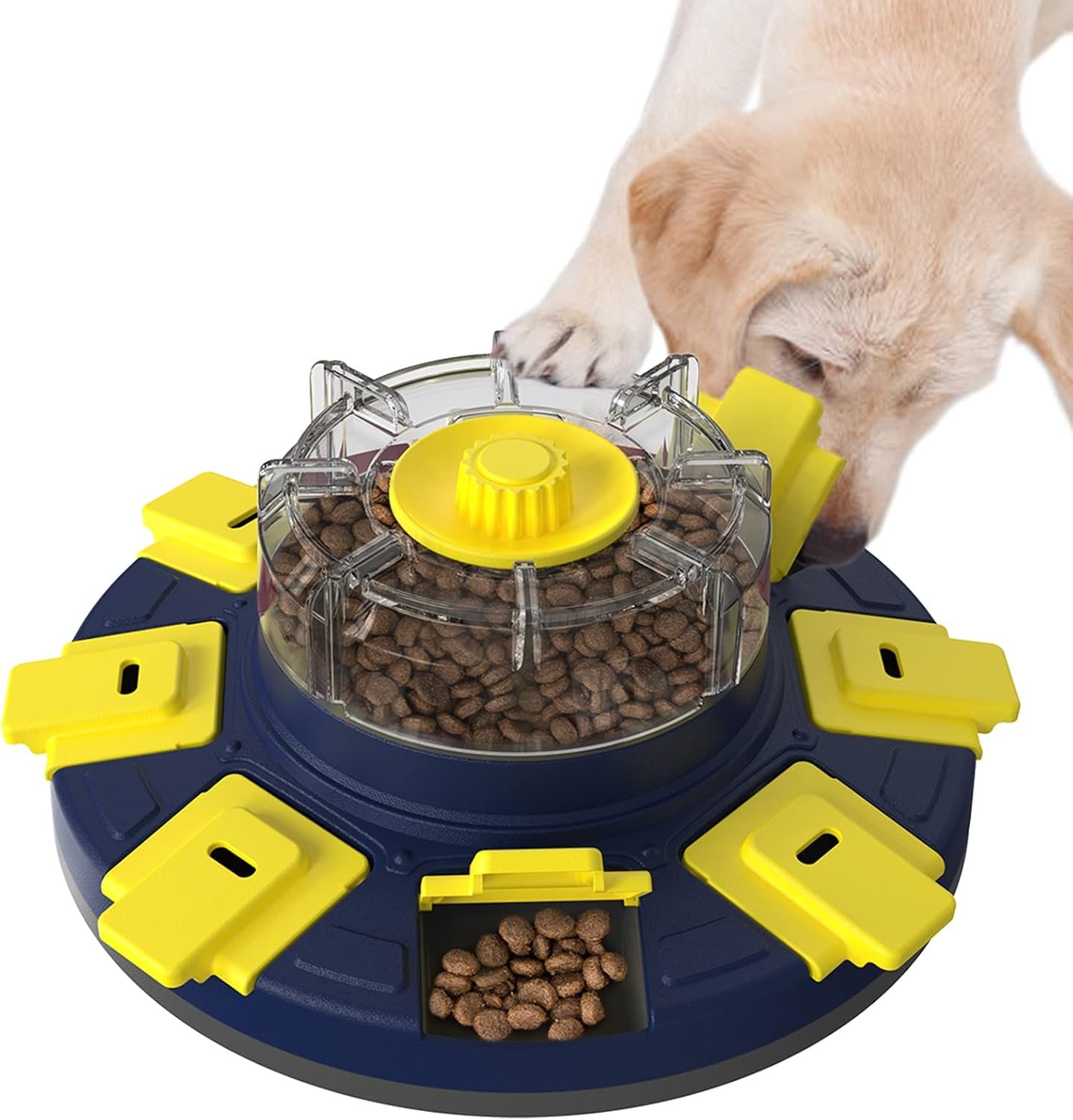 Dog Treat Puzzle Slow Feeder Toys, Dog Food Treat Dispenser/Slow Feeder/Interactive Enrichment Toys for Large/Medium/Small Dogs, Puppy Boredom Buster and Mentally Stimulating, Level 2 in 1
