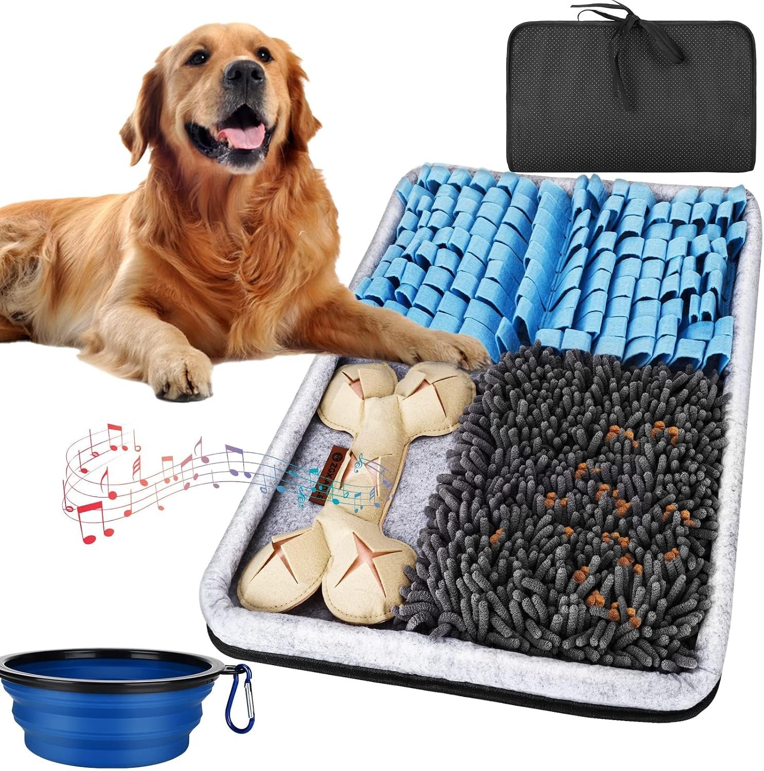 Snuffle Mat for Dogs Washable Foraging Toy,23.6″x17.3″