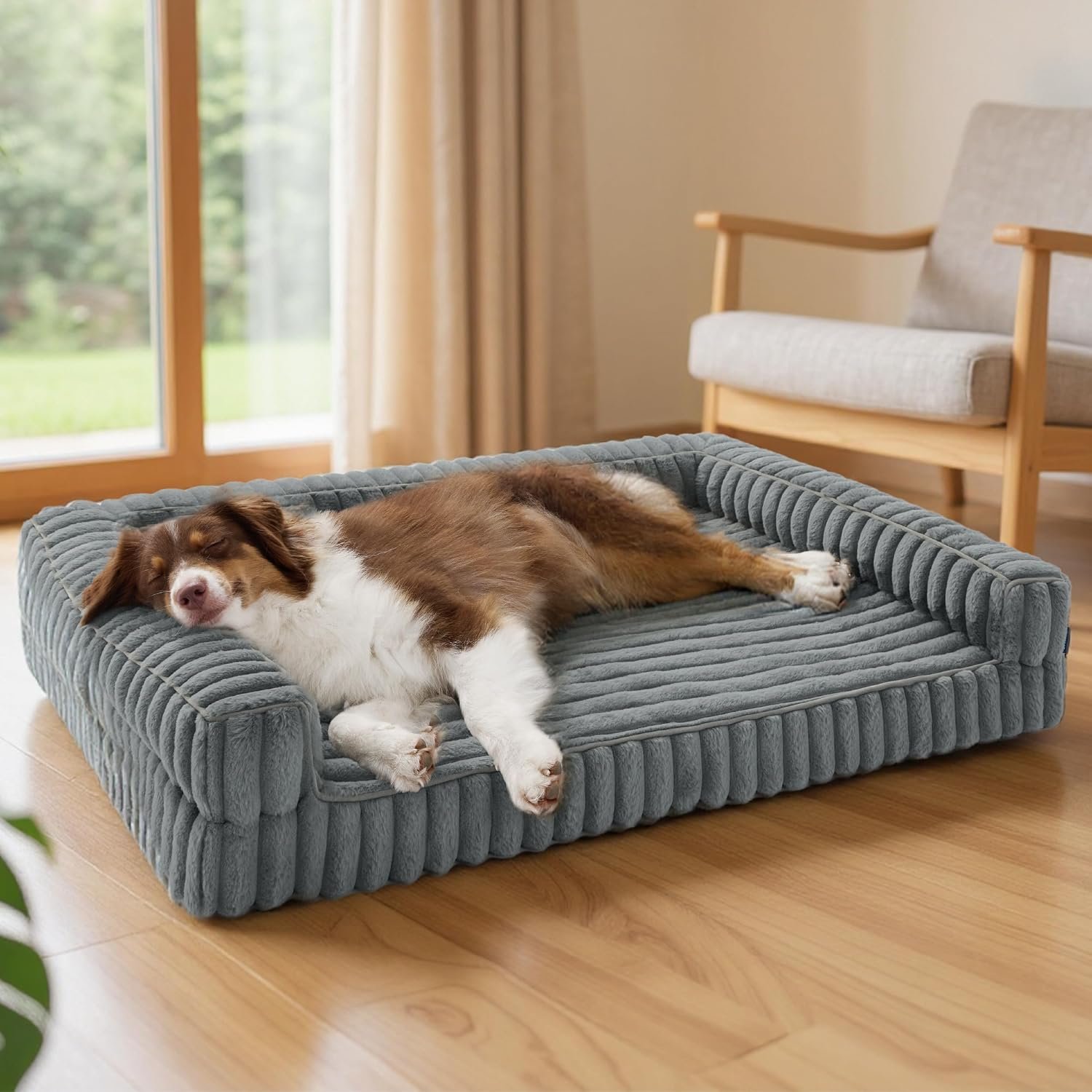 Bedsure ComfyFleece® Memory Foam Orthopedic Dog Beds Large Sized Dog 35″