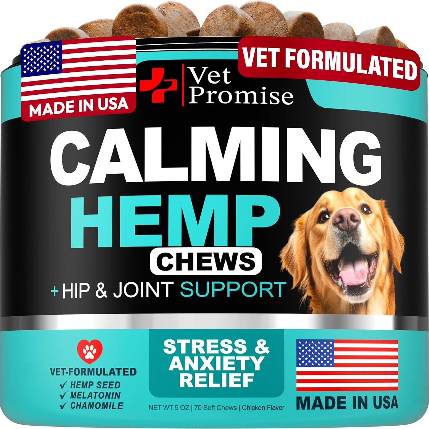 Advanced Calming Chews for Dogs – Hemp Dog Calming Chews with Melatonin