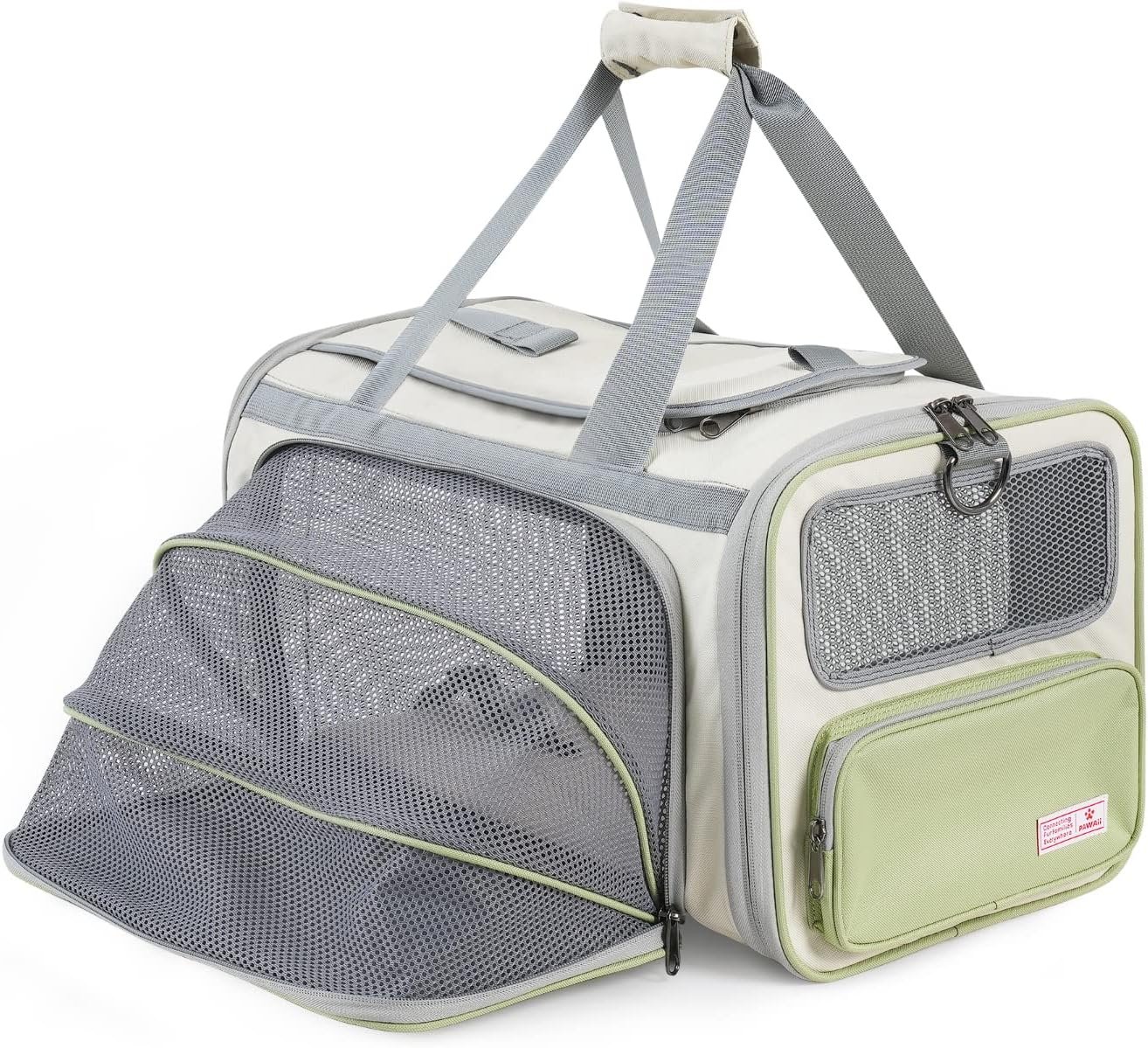 Pawaii Cat Carrier Airline Approved Expandable Breathable Safety Leash