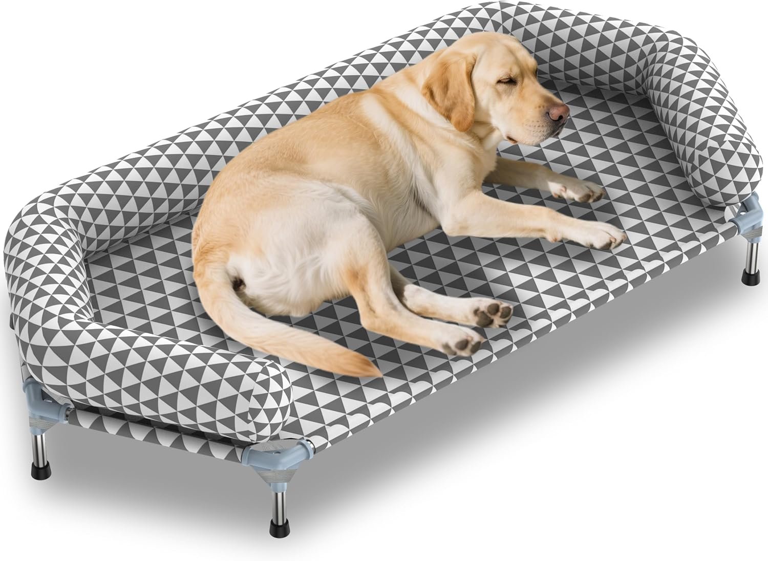 Orthopedic Dog Beds for Large Dogs,U-Shaped Bolster ，Up to 130 lbs