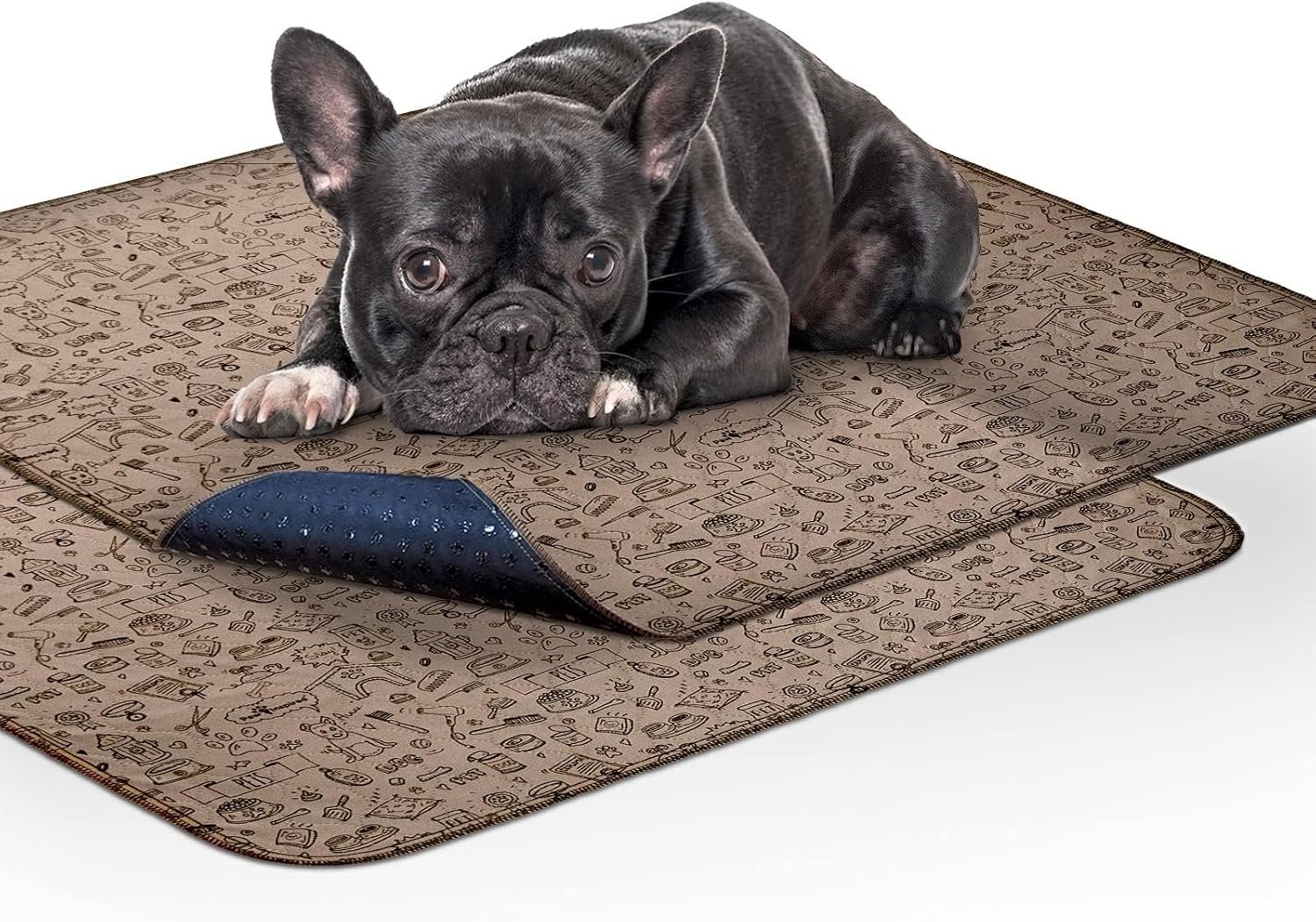 Paw Inspired Washable Pee Pads for Dogs | Reusable Puppy Pads | Waterproof Whelping Pads | Washable Training Pet Pads, Washable Potty Pads Extra Large Sizes (Classic, 32×30″ – pattern (2 pack))