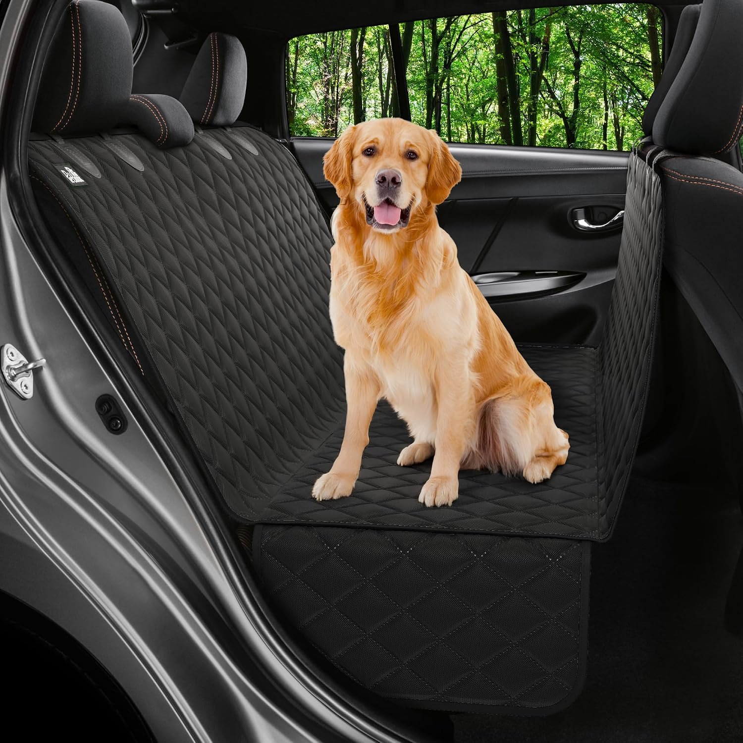 Dog Car Seat Cover for Back Seat, Dog Hammock for Car, SUV, Truck & Tesla