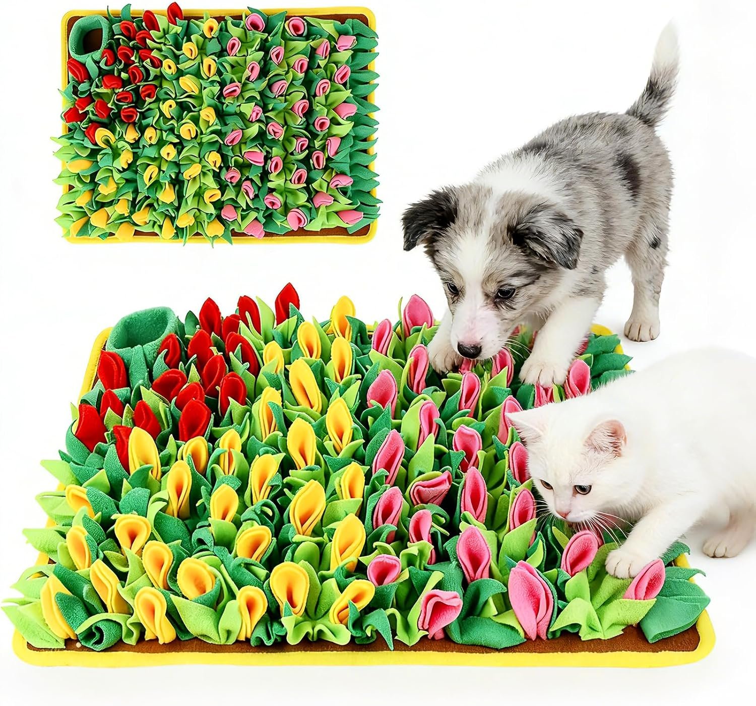 Snuffle Mat for Dogs, Sniff Mat for Cats Puppies Rabbits, 23.62”×15.75”