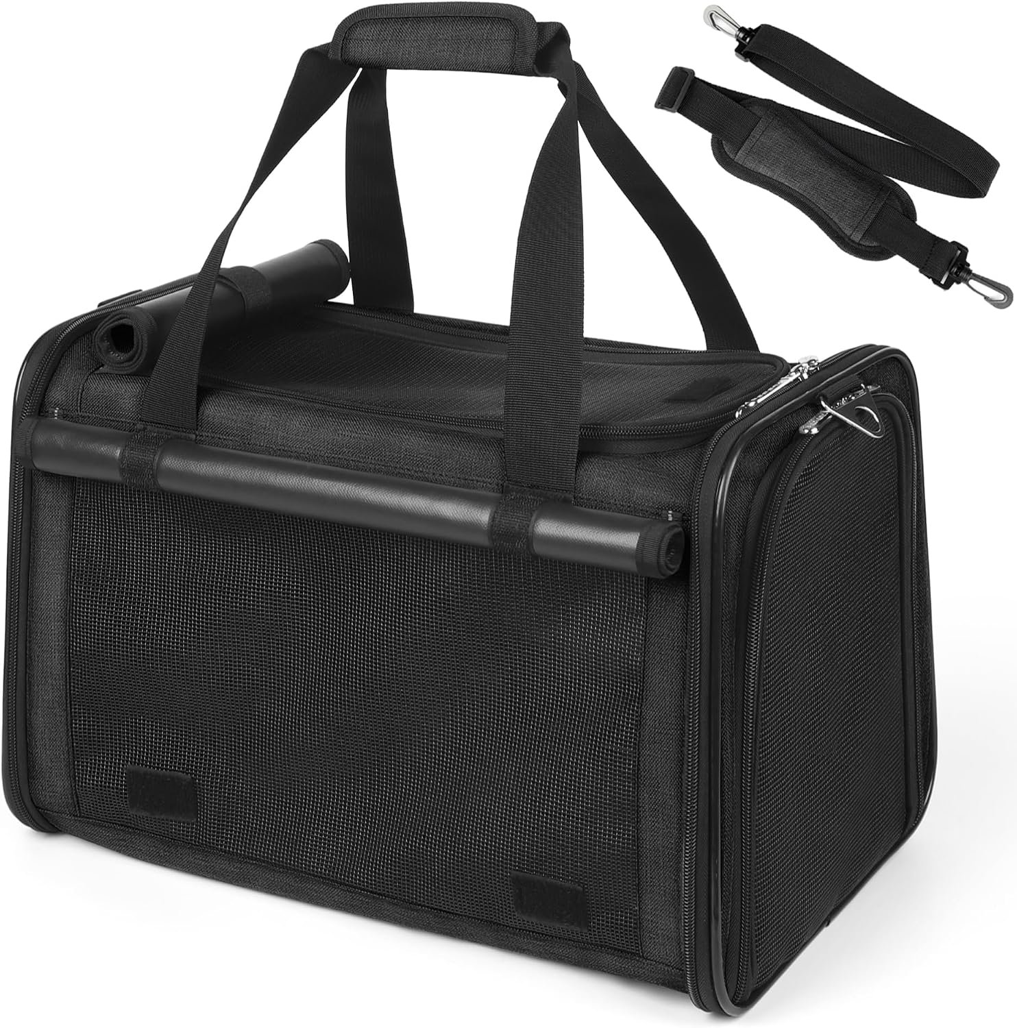 YUDODO 25lbs Cat Carrier Lightproof Soft Sided Pet Carrier for Large Cat