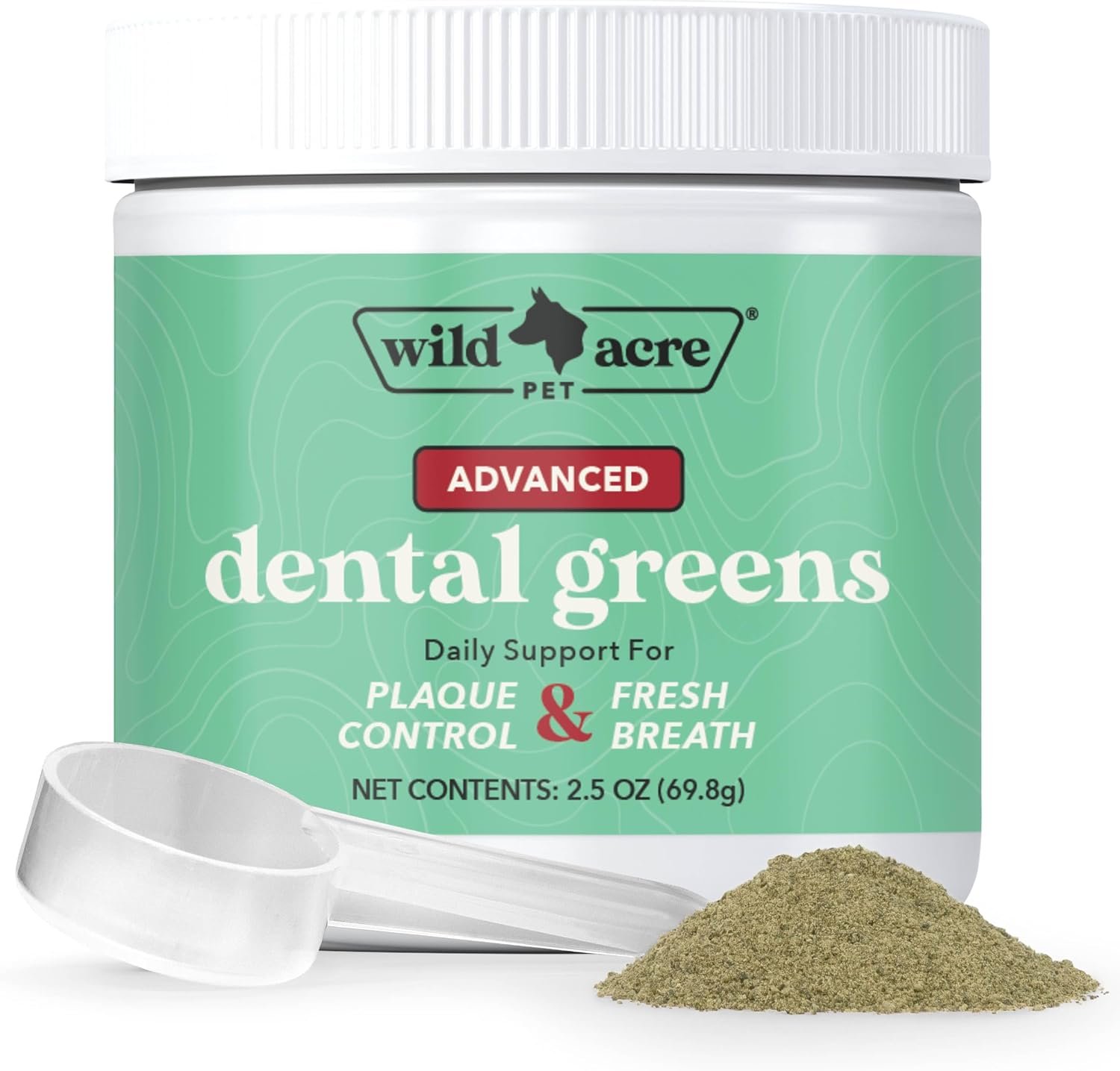 Wild Acre Dental Powder for Dogs – Dog Breath Freshener Dental Powder for Teeth Cleaning Plaque Off, Dental Care for Dogs, Tartar Remover for Teeth – Fresh Breath Probiotics