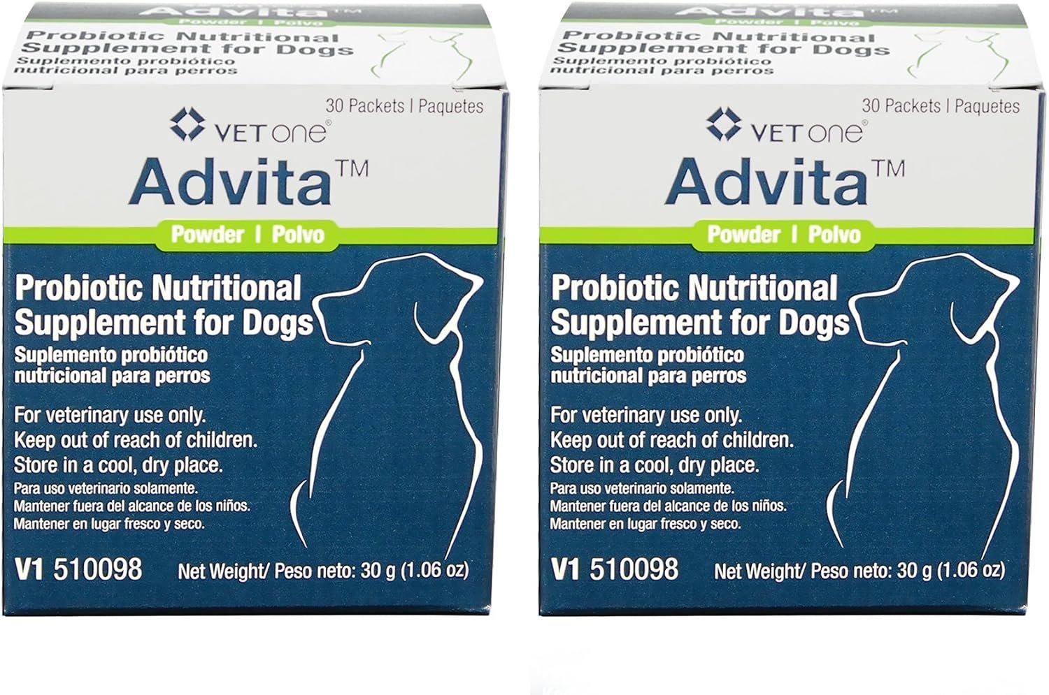 VetOne Advita Probiotic Nutritional Supplement for Dogs 2pack – 60ct