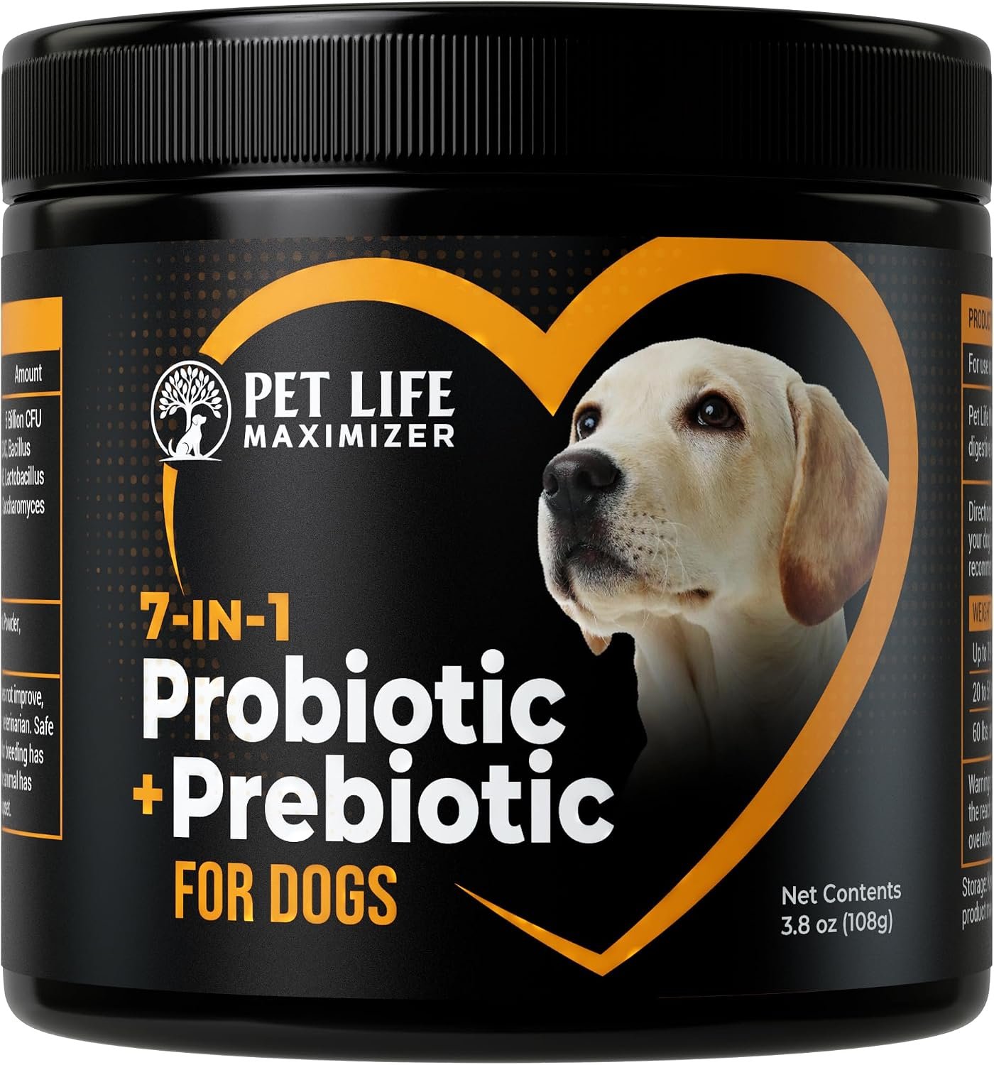 7-in-1 Probiotic + Prebiotic for Dogs. Digestive Health, 5 Billion CFU