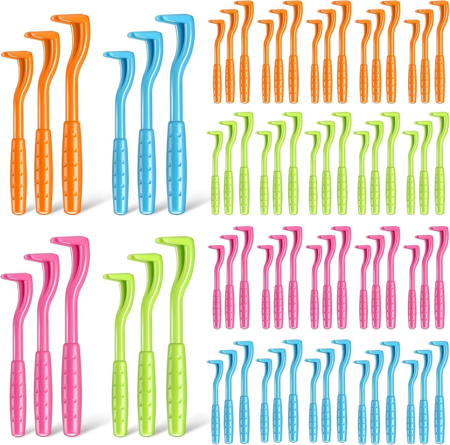 72 Pcs Tick Remover, Tick Removal Tool, 3 Sizes Safe Dog Tick Remover Flea and Tick Remover for Humans Home Small Large Pet Cat Dog, Removes Entire Head Body, 4 Colors