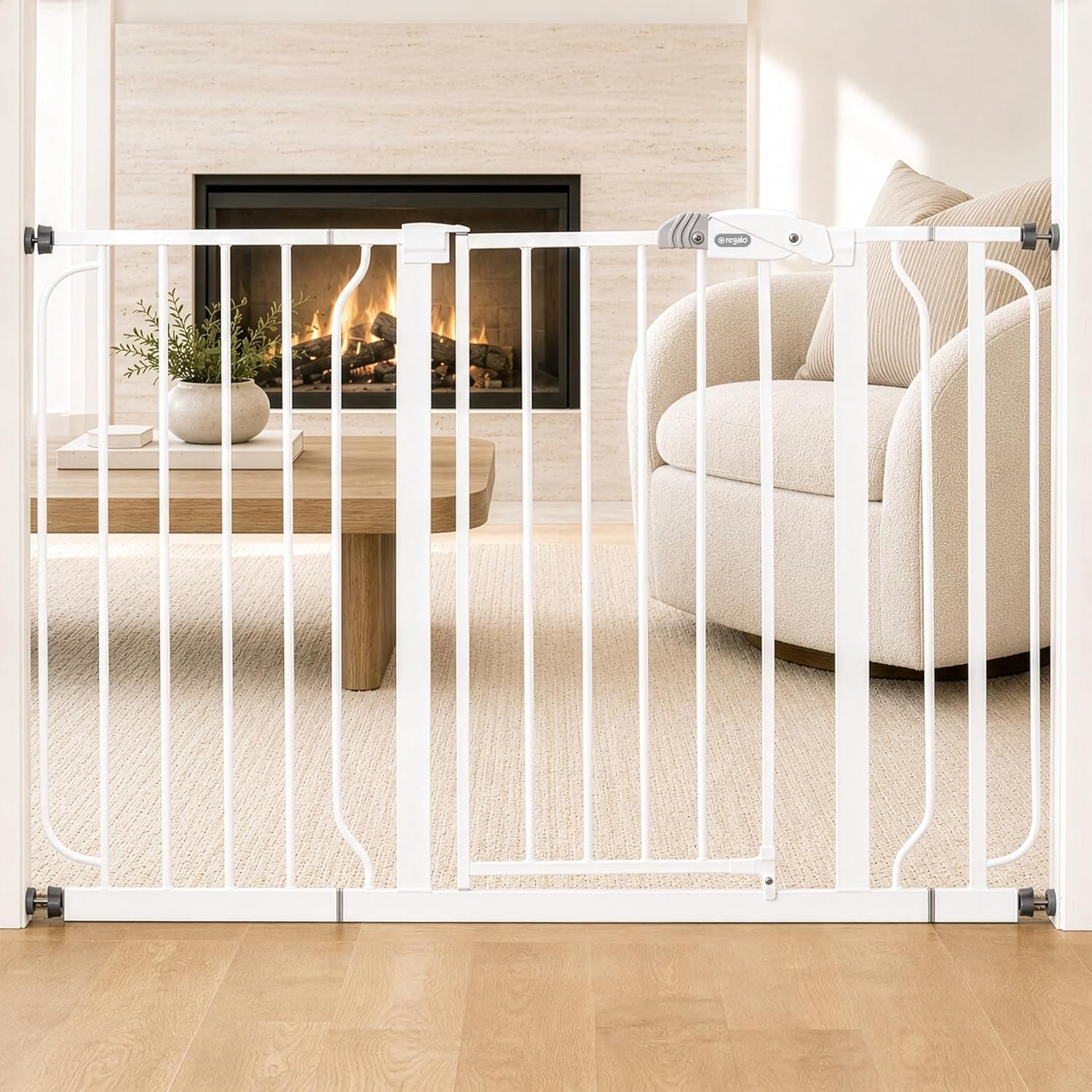 Regalo Safety 29″-49″ Extra Wide Baby Gate, Bottom of Stairs & Doorways