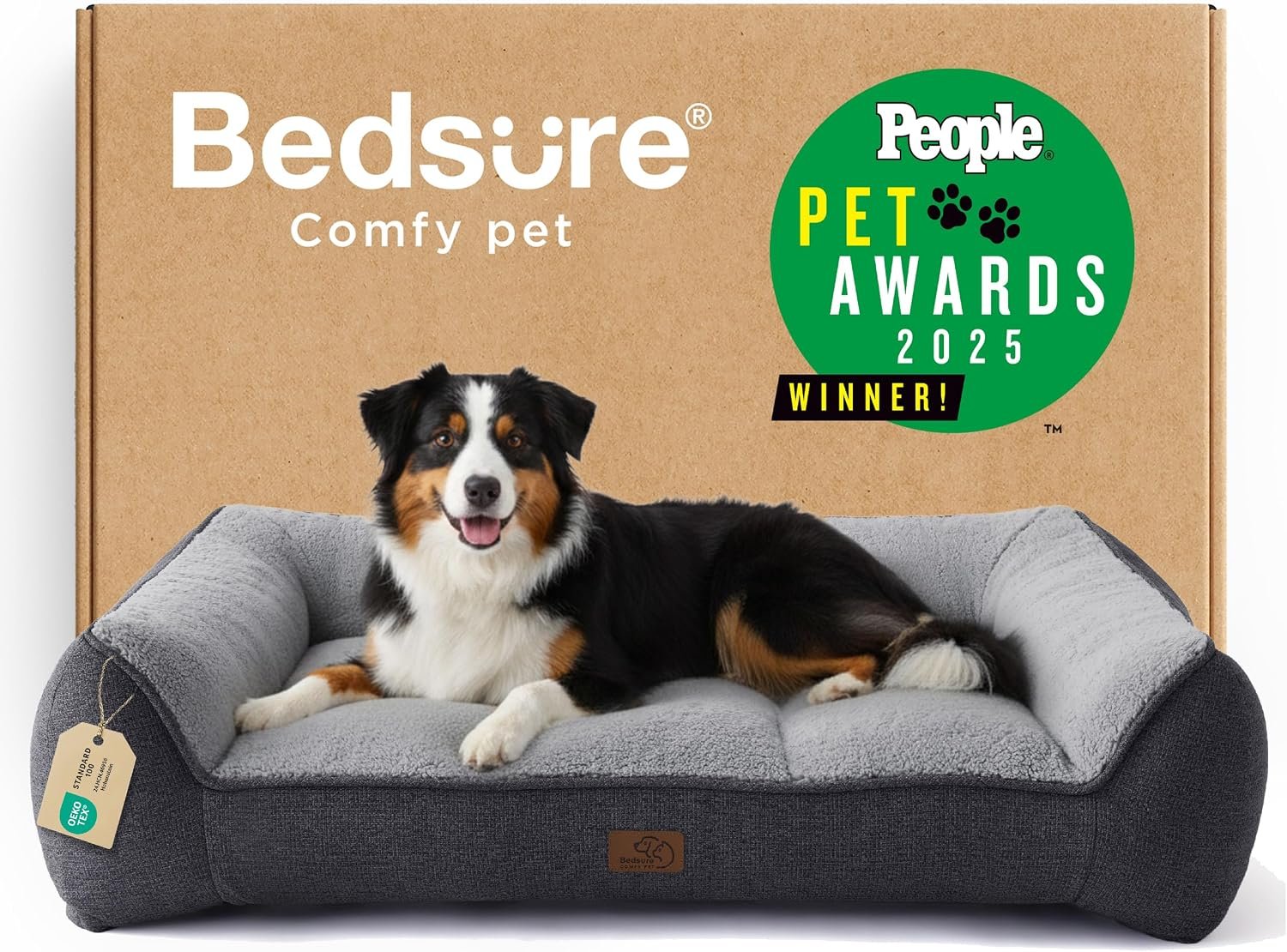 Bedsure SupportMax® Extra Thick Orthopedic XL Dog Bed for Extra Large Dogs