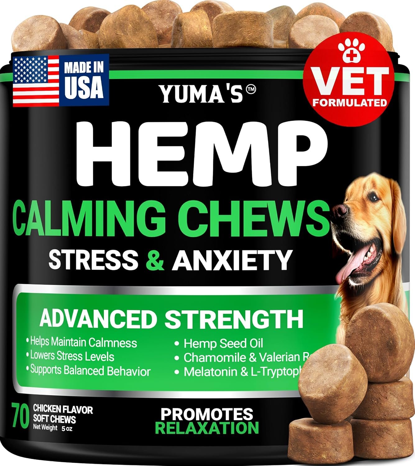 Advanced Calming Chews for Dogs – Hemp Dog Calming Chews Anxiety Relief