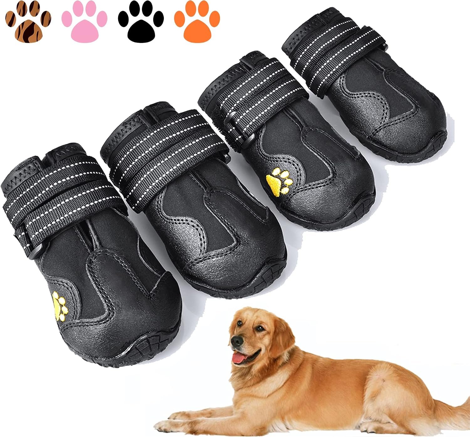 XSY&G Dog Shoes for Hot Pavement, Dog Snow Booties for Medium to Large Dogs