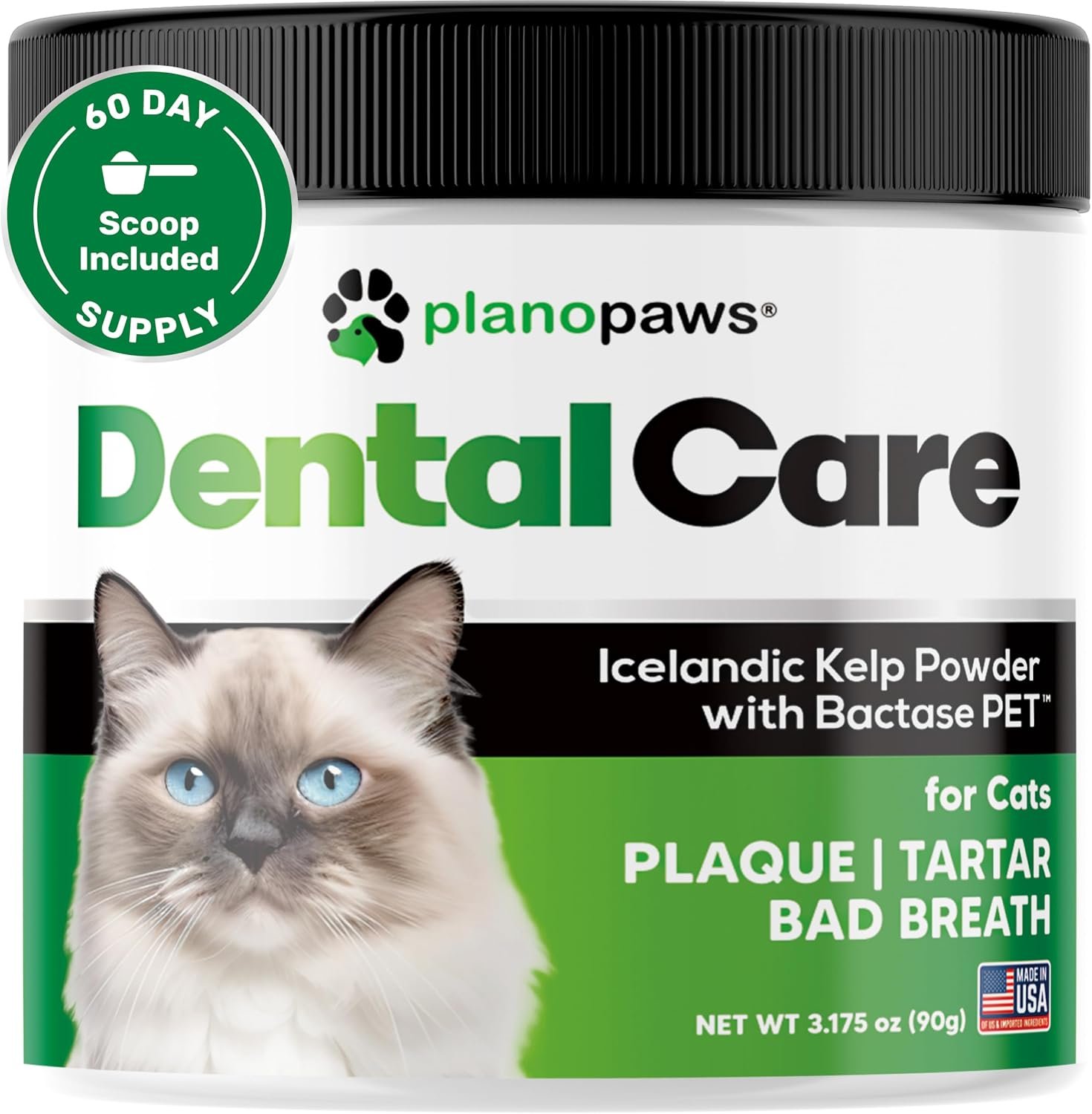 Cat Dental Powder for Teeth Cleaning, Plaque and Tartar, 60 Day Supply