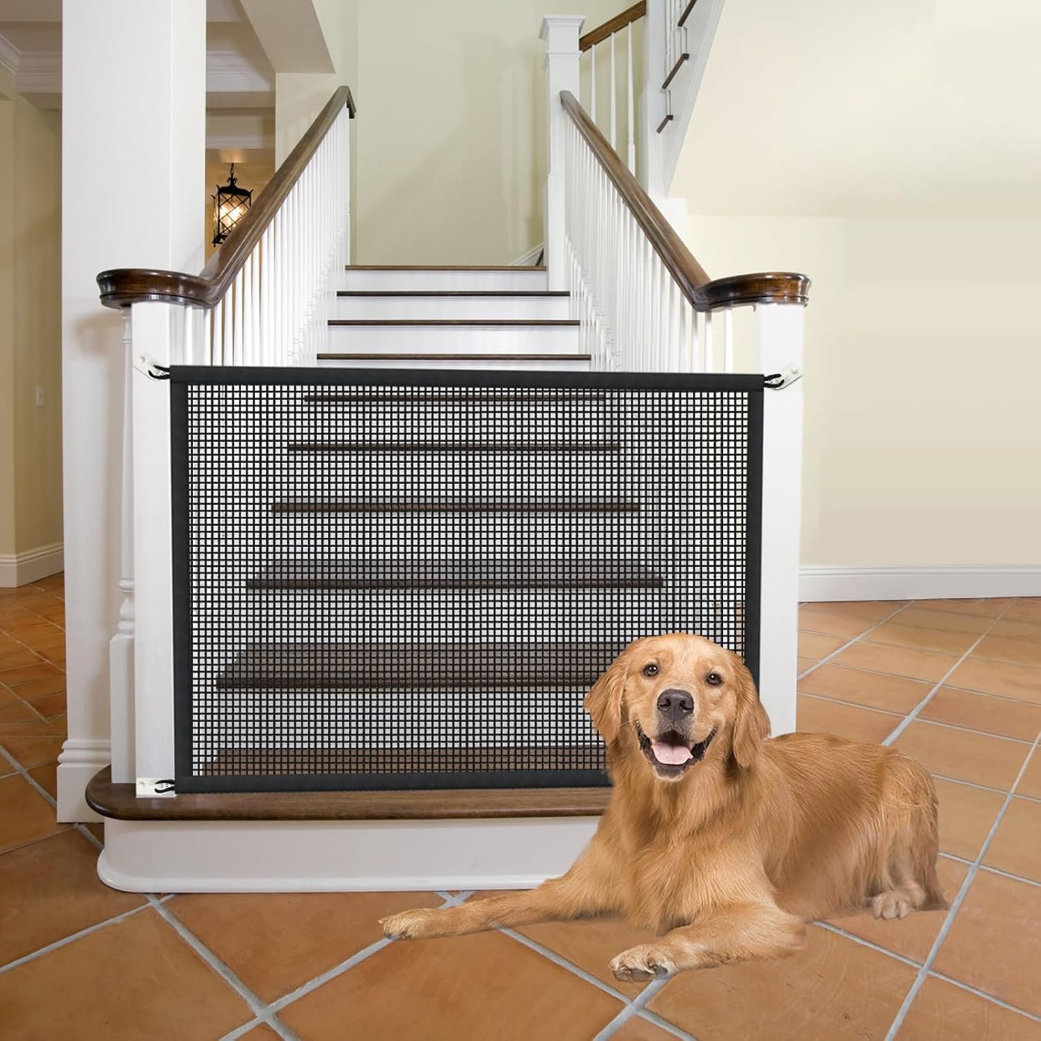 Cupount Dog Screen Mesh Gate for House, Stairs and Doorways, 29 x 38 in