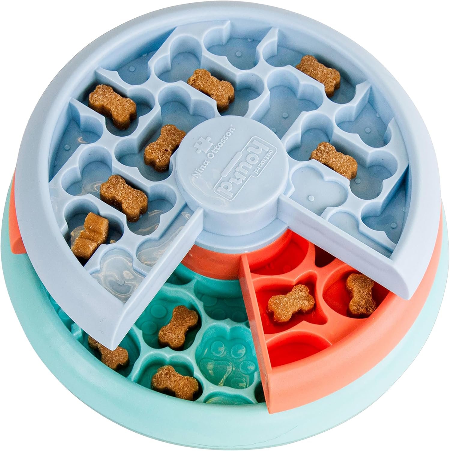 Outward Hound Nina Ottosson Lickin’ Layers 3-in-1 Dog Toy Treat Puzzle, 7″