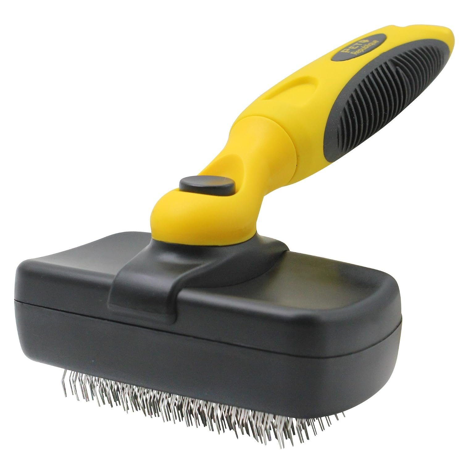 Pet Republique Retractable Slicker Brush – for Dogs, Cats, Rabbits, Any Long Haired Breed Pets – Reduce Shedding – Self Cleaning Design
