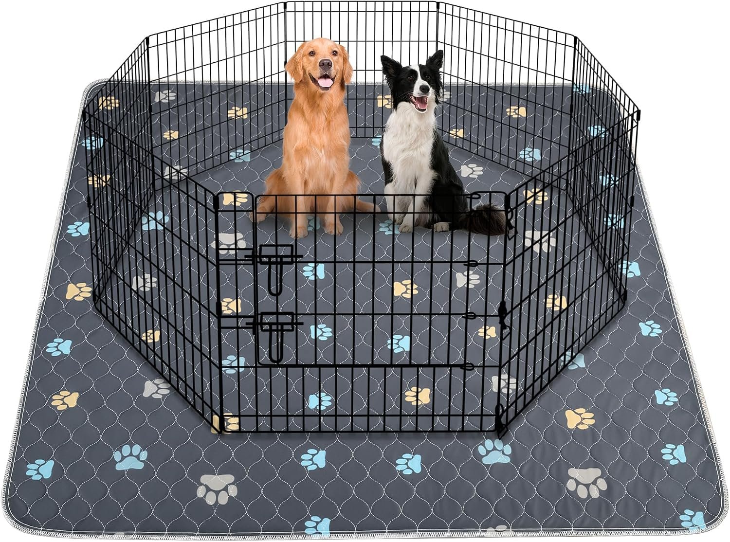 Washable Pee Pads for Dogs, 48” x 48” Large Reusable Puppy Pads, 2 Pack