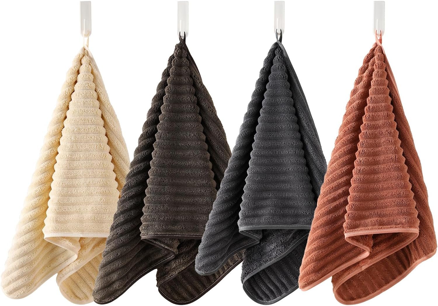 4 Pack Microfiber Hand Towels 14×29.6 Inches Absorbent Quick Dry