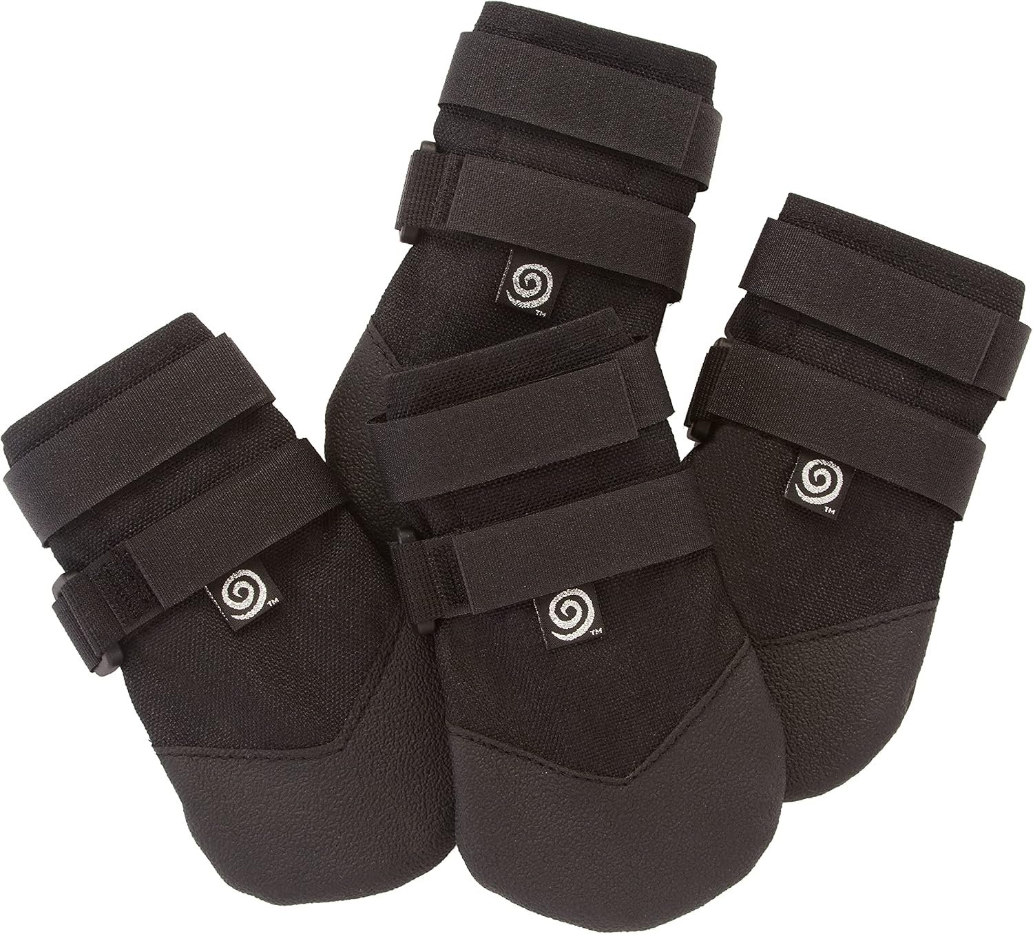 Rugged Dog Boots, Black Paw Protectors, Size 8 for Active Dogs