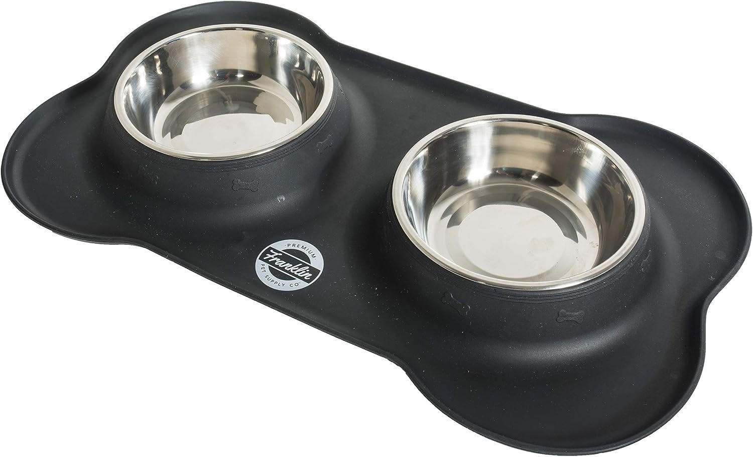 Franklin Sports Non-Slip Double Bowl Pet Feeding Station for Dogs + Cats