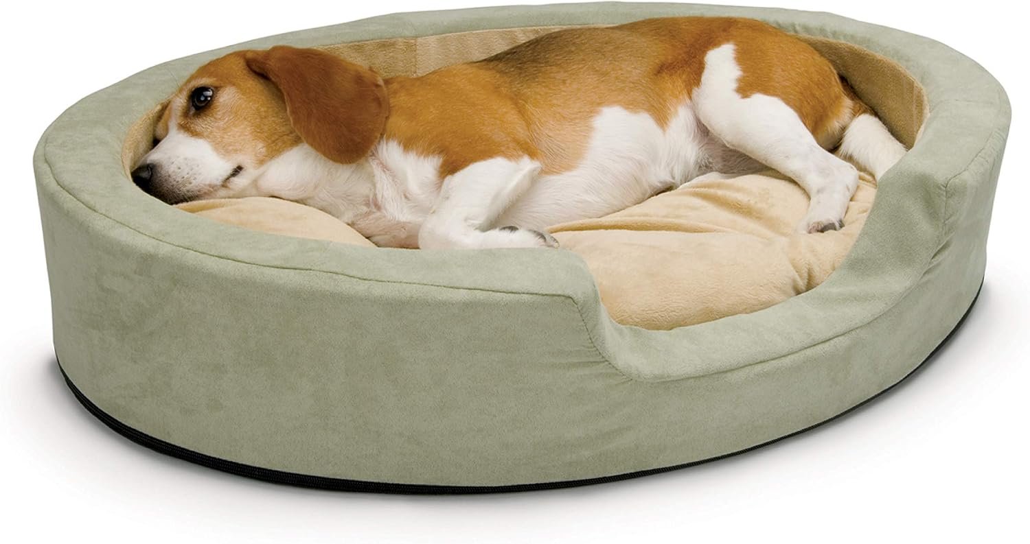 K&H Heated Dog Bed, Thermo-Snuggly Sleeper Indoor, Safety Listed, Medium 6W