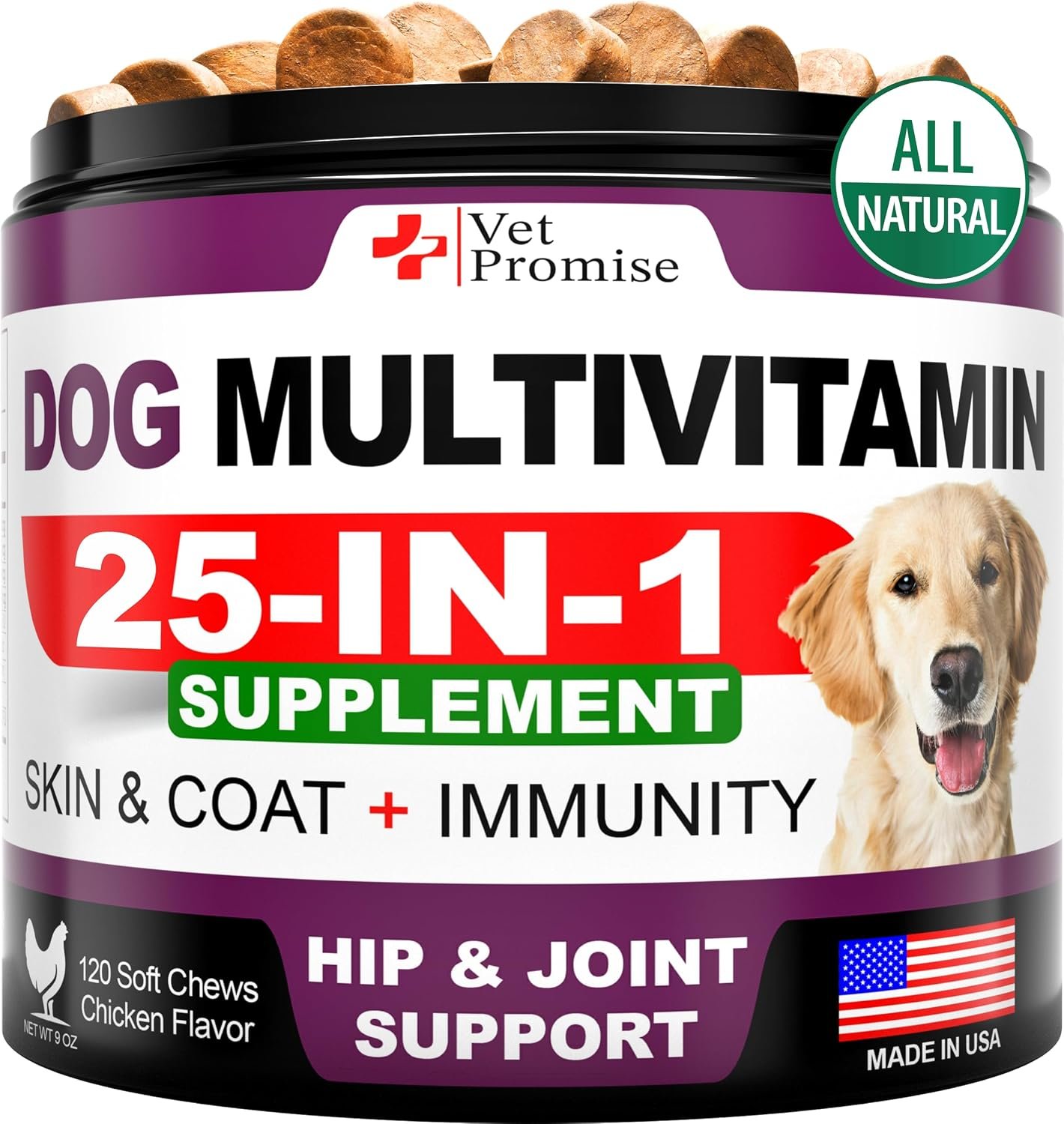 Dog Multivitamin Chewable with Glucosamine – Dog Vitamins and Supplements