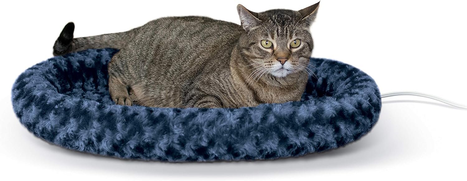 K&H Heated Cat Bed, Thermo-Kitty Fashion Splash Indoor, Safety Listed