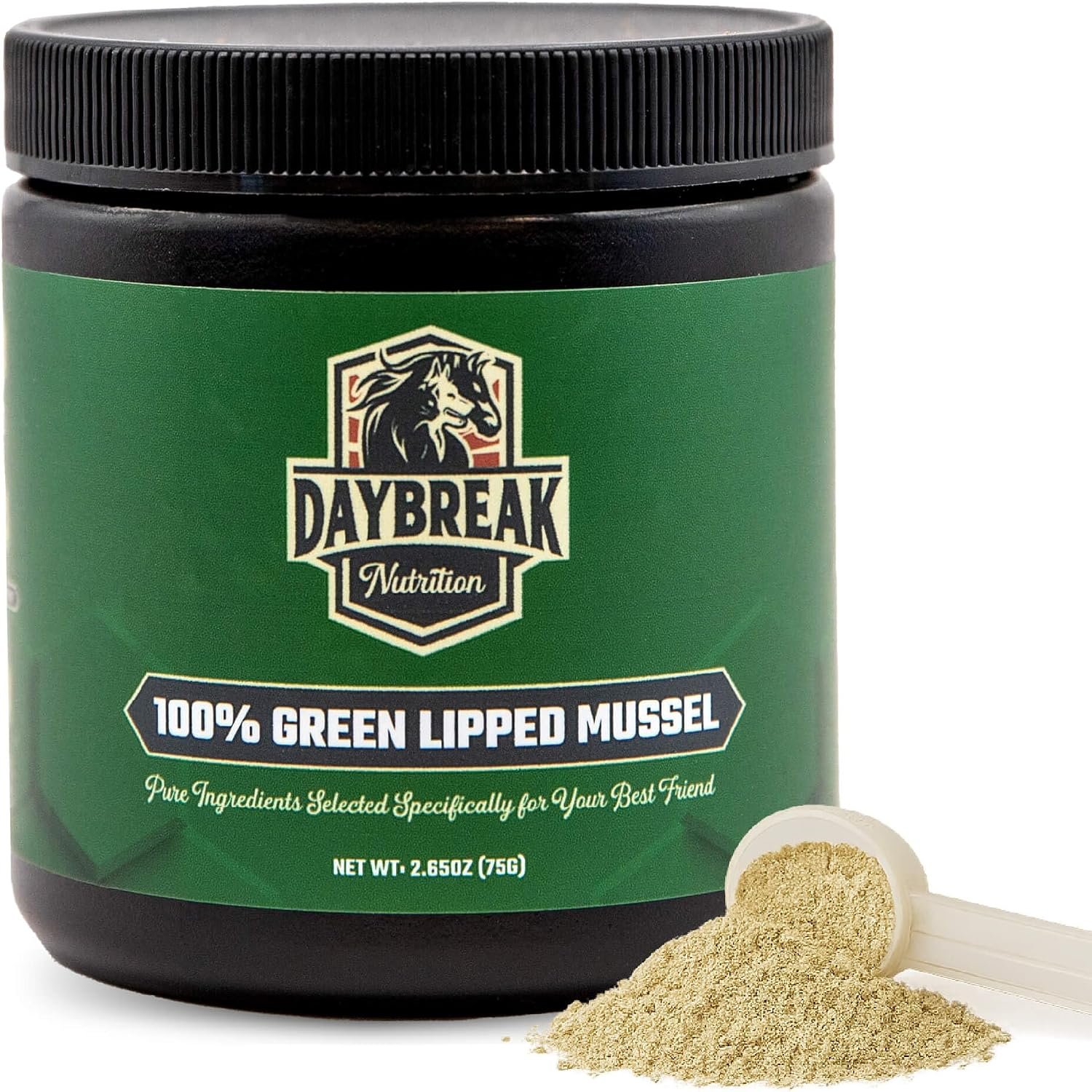 Pure Green Lipped Mussel Powder for Dogs and Cats, 75 Grams