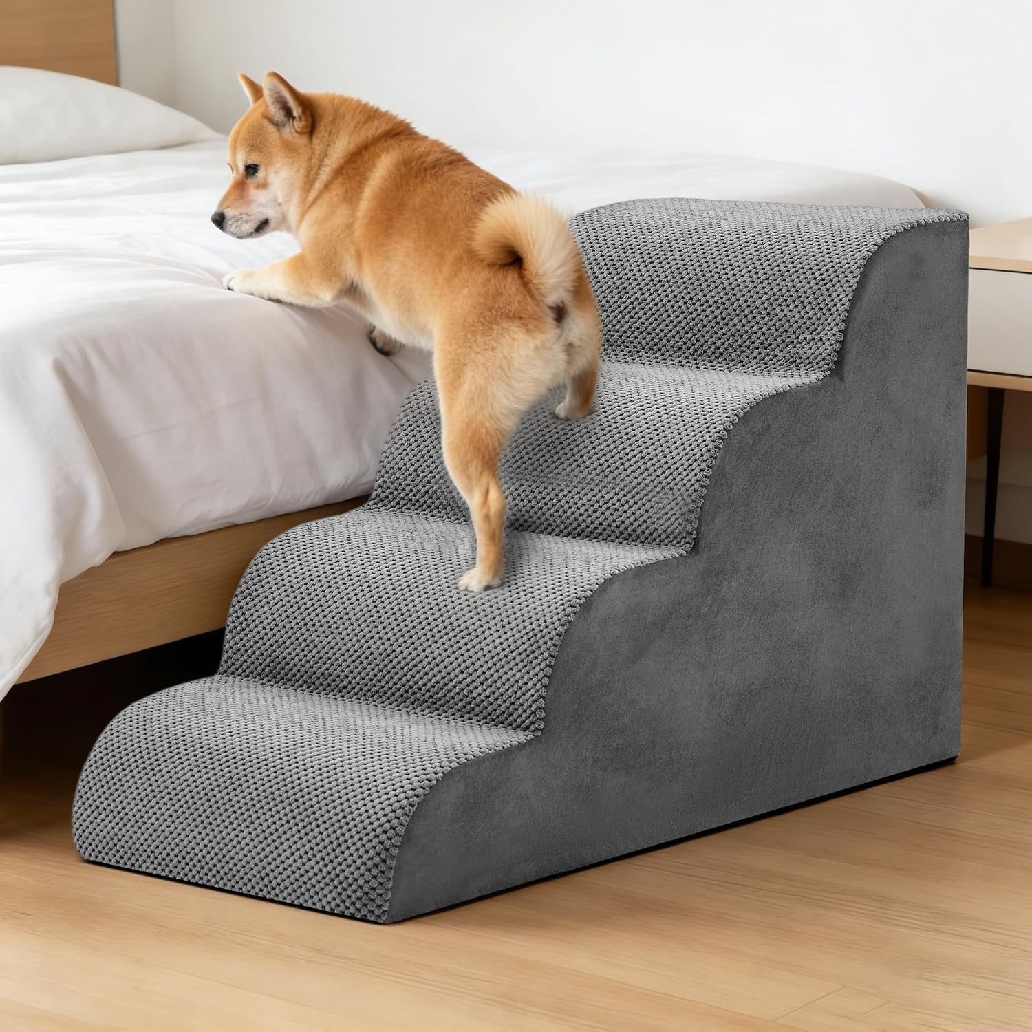 4-Step Dog Stairs for Large Dogs and Cats, 20in H Dog Steps