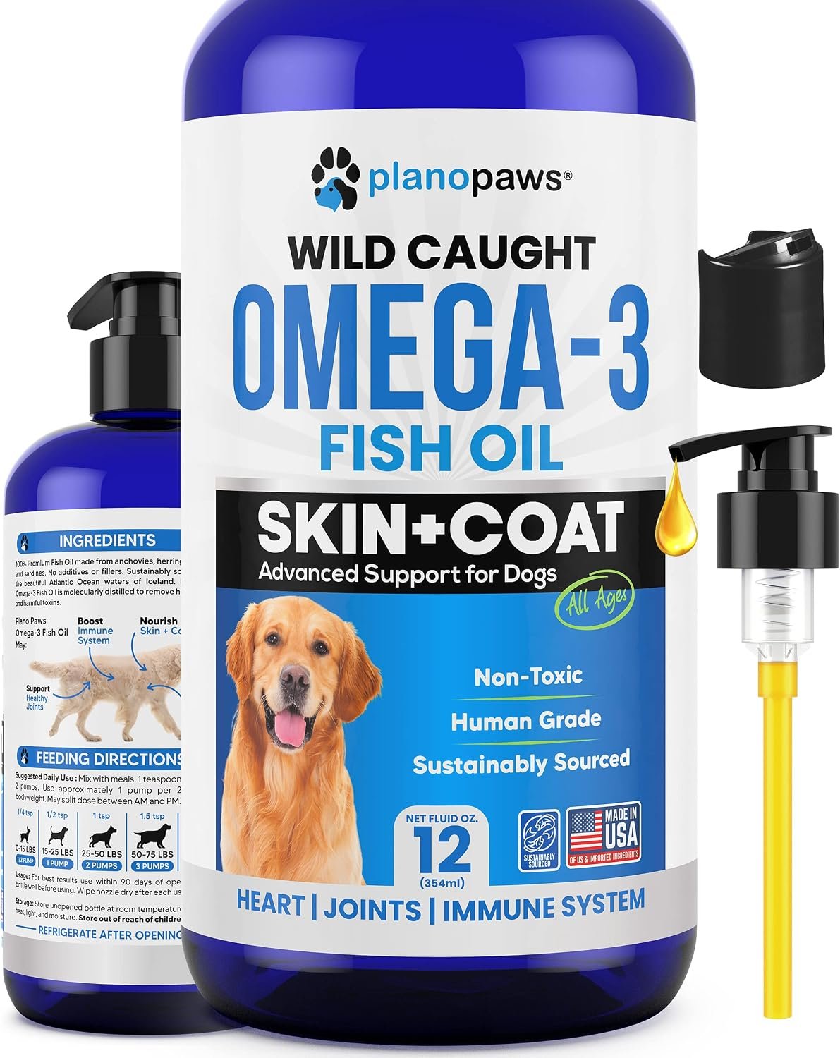 Omega 3 Fish Oil for Dogs – Supports Shedding and Itching, Skin and Coat