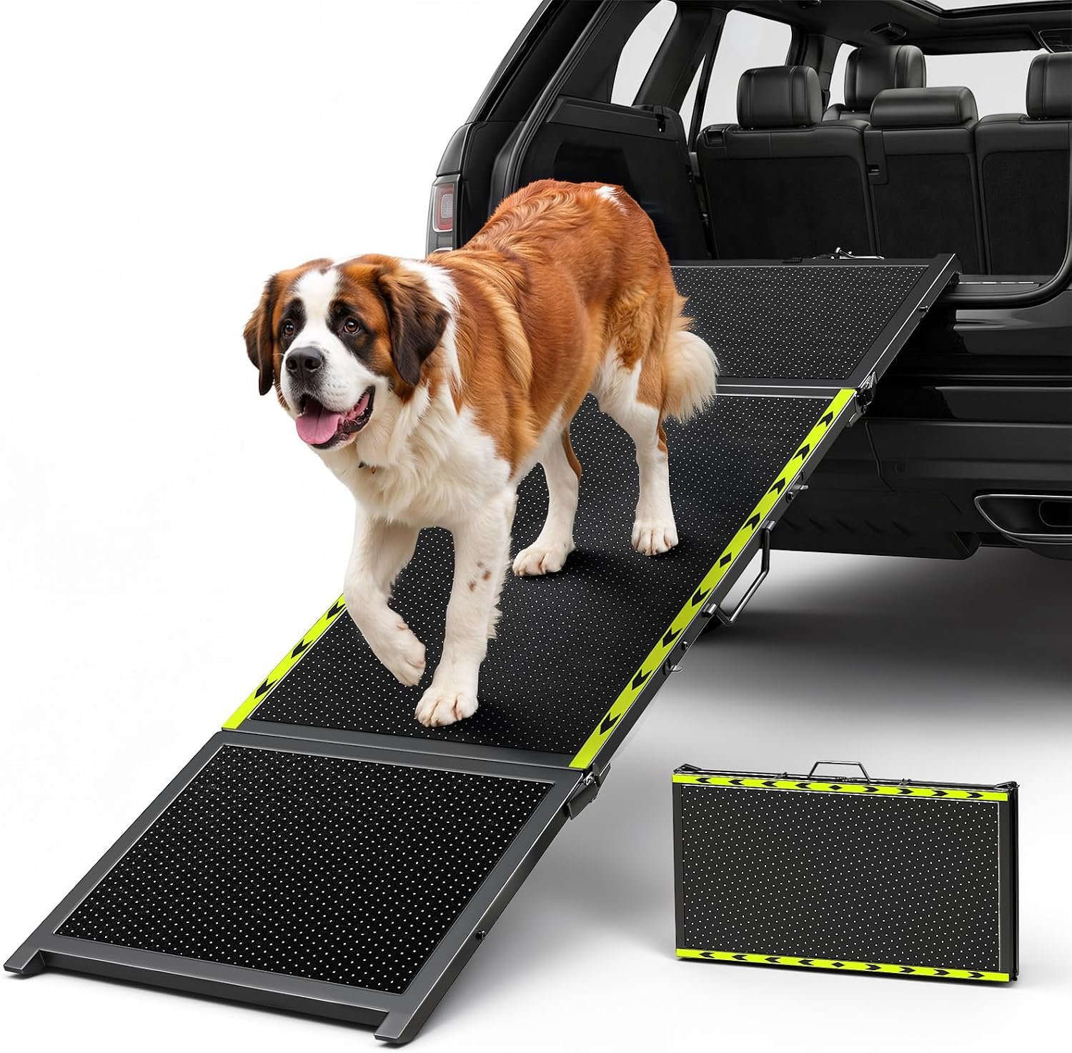 74″L x 20″W Extra Wide Dog Ramp for Car – Portable Pet Ramp for Large Dogs