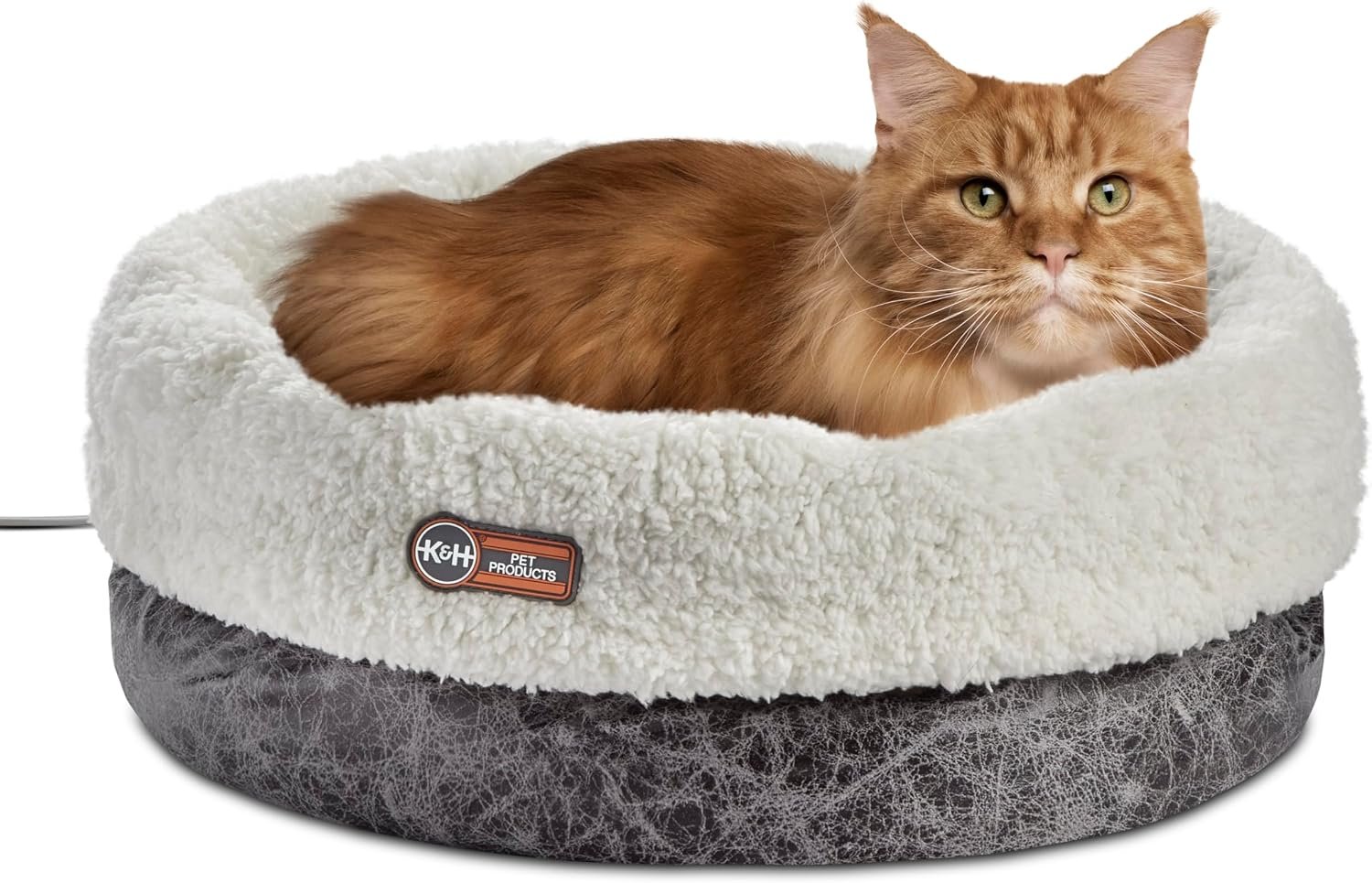 K&H Heated Cat Bed, Thermo-Snuggle Cup Bomber Indoor, Safety Listed, 18×14
