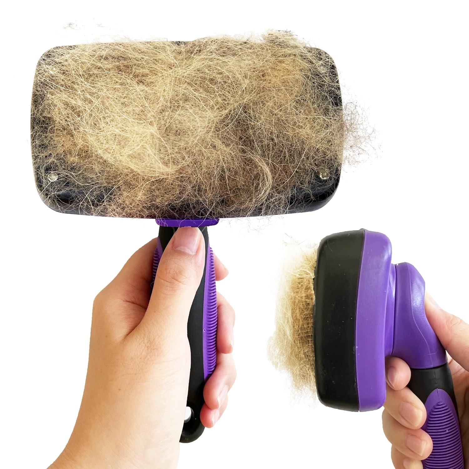 Pet Slicker Brush – Dog & Cat Brush for Shedding & Grooming – Dematting & Detangling Self-Cleaning Brushes for Dogs, Cats & Pets