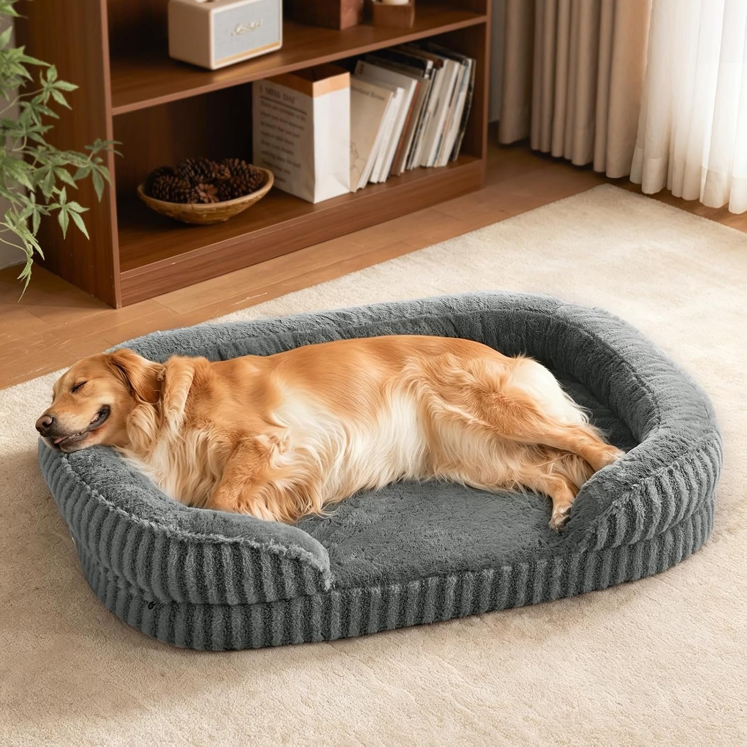 MIXJOY Orthopedic Dog Beds Large Sized Dog,Washable Extra Large Dog Bed,42″