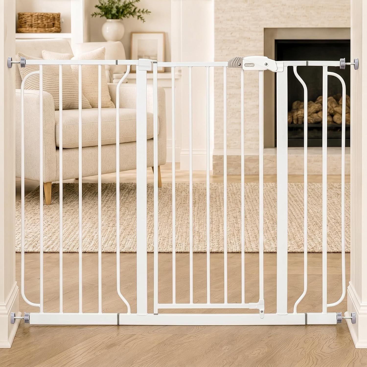 Regalo 36″ Extra Tall and Wide Baby Gate, Bottom of Stairs & Doorways