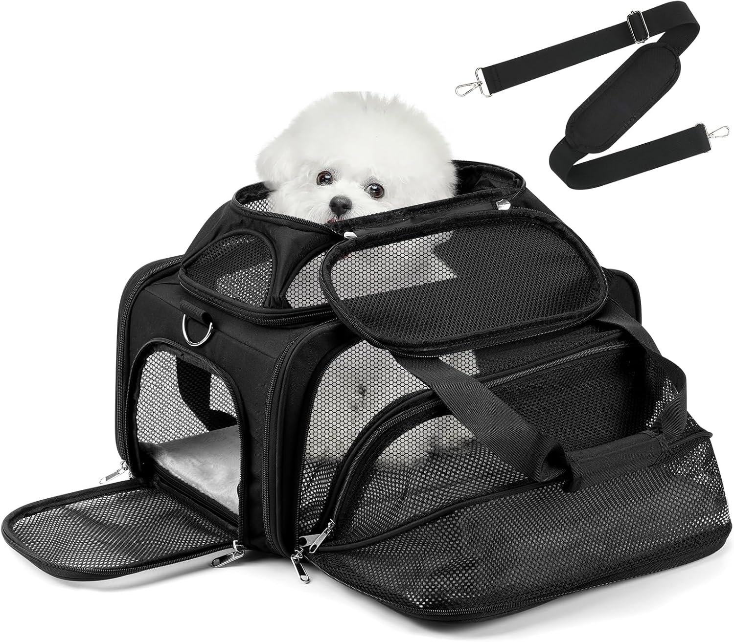 pidipiti 17x11x9.5 Soft-Sided pet Carrier,for Extra-Small Dog or Medium cat