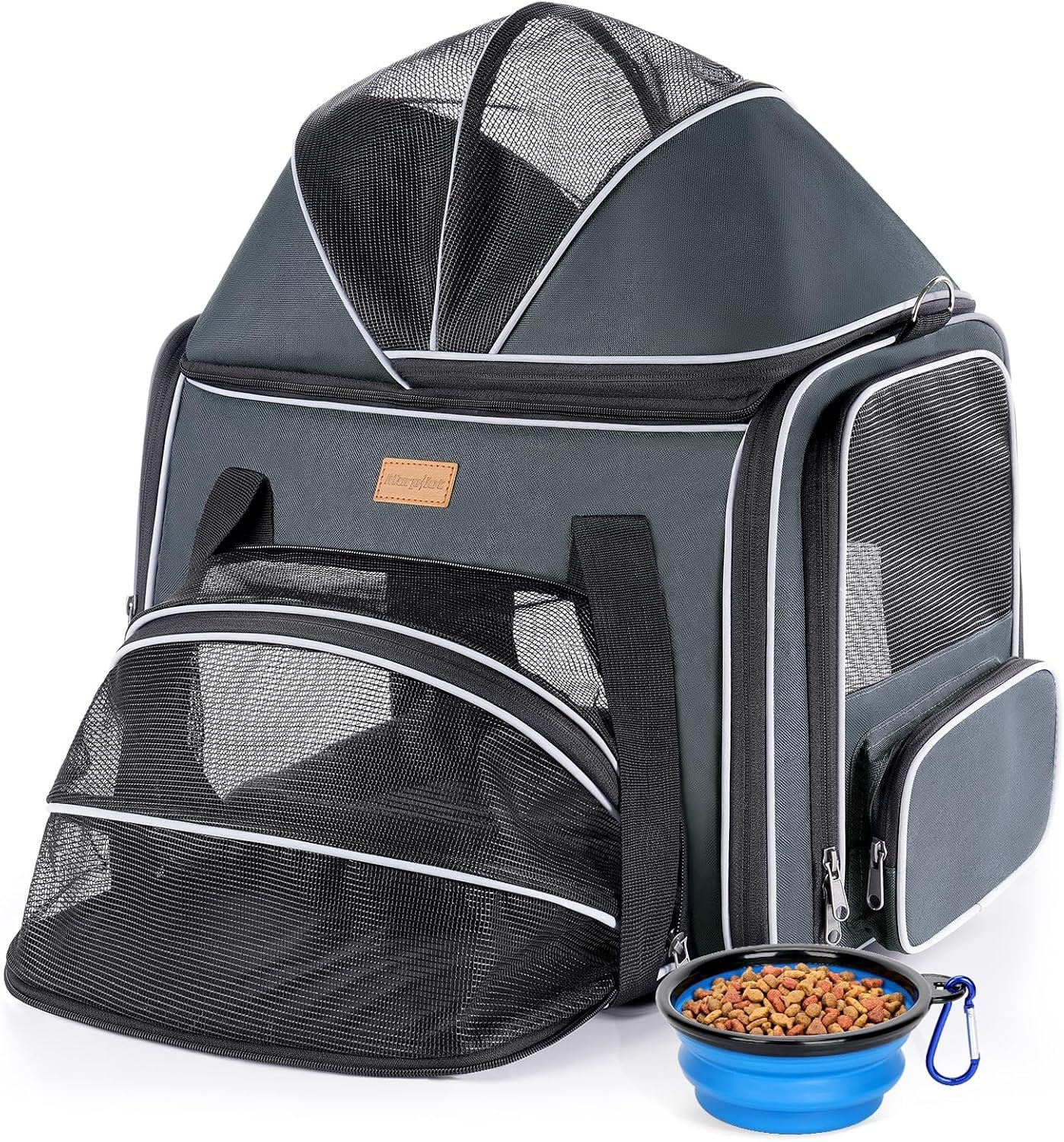 Morpilot Top and Side Expandable Cat Carrier for Pets up to 20lbs