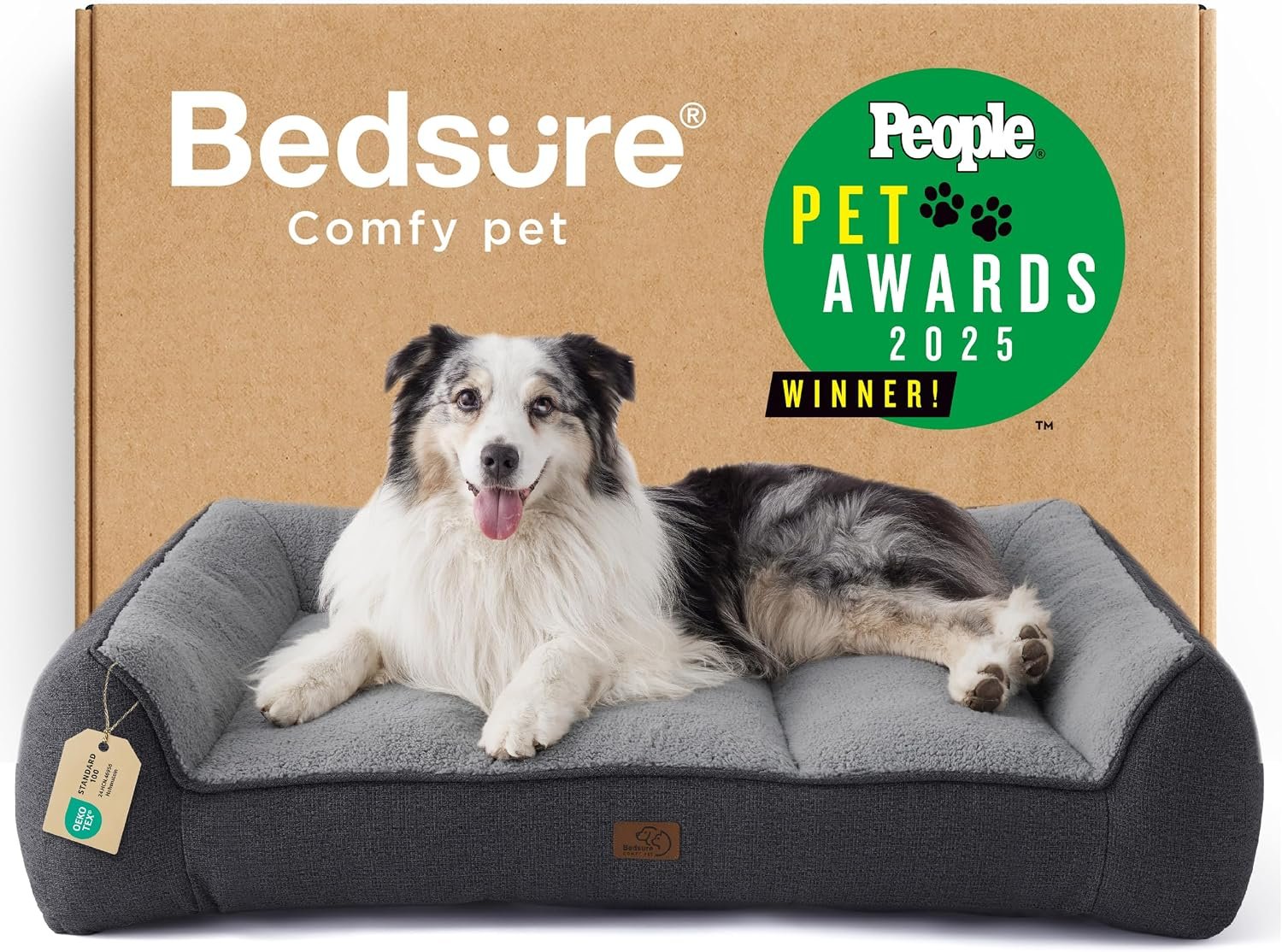 Bedsure SupportMax® Extra Thick Orthopedic XL Dog Beds Large Sized Dog