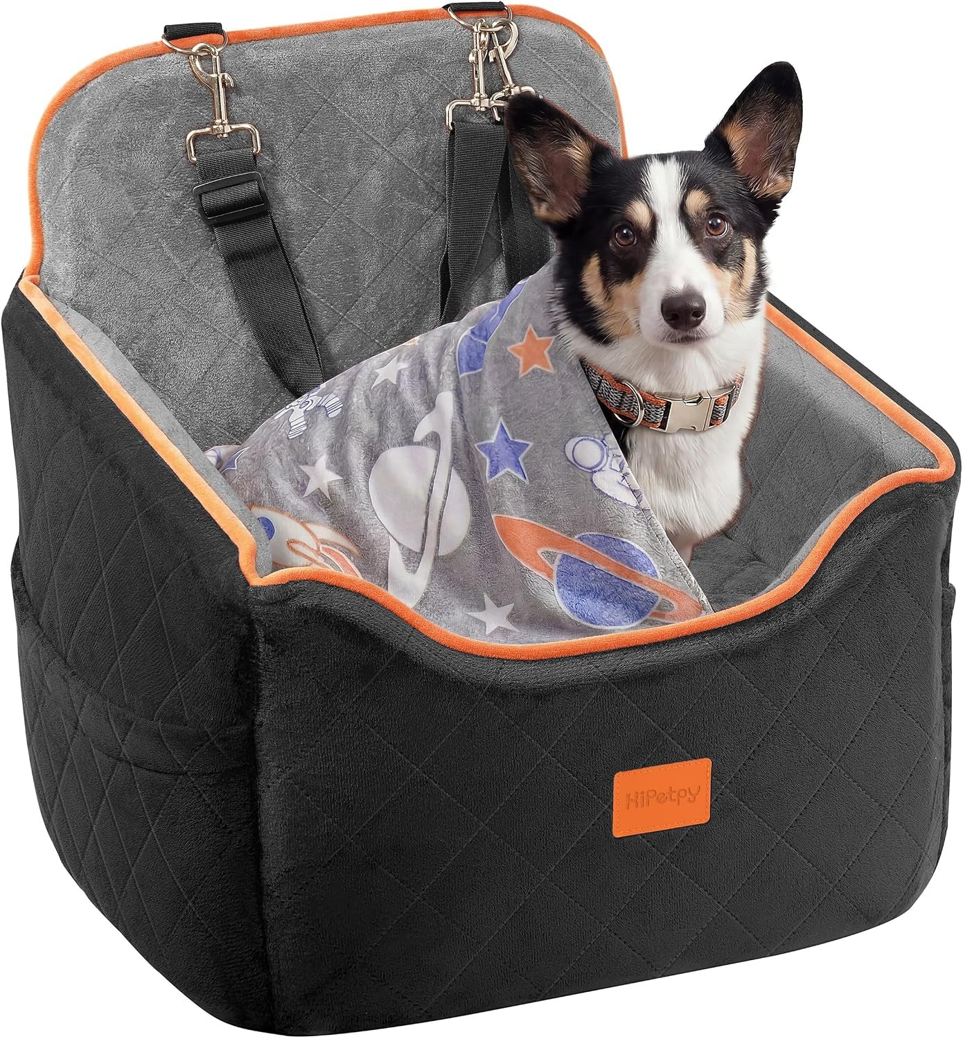 HiPetpy Dog Car Seat 6″ Elevated Memory Foam Booster Seat Pet Car Seat