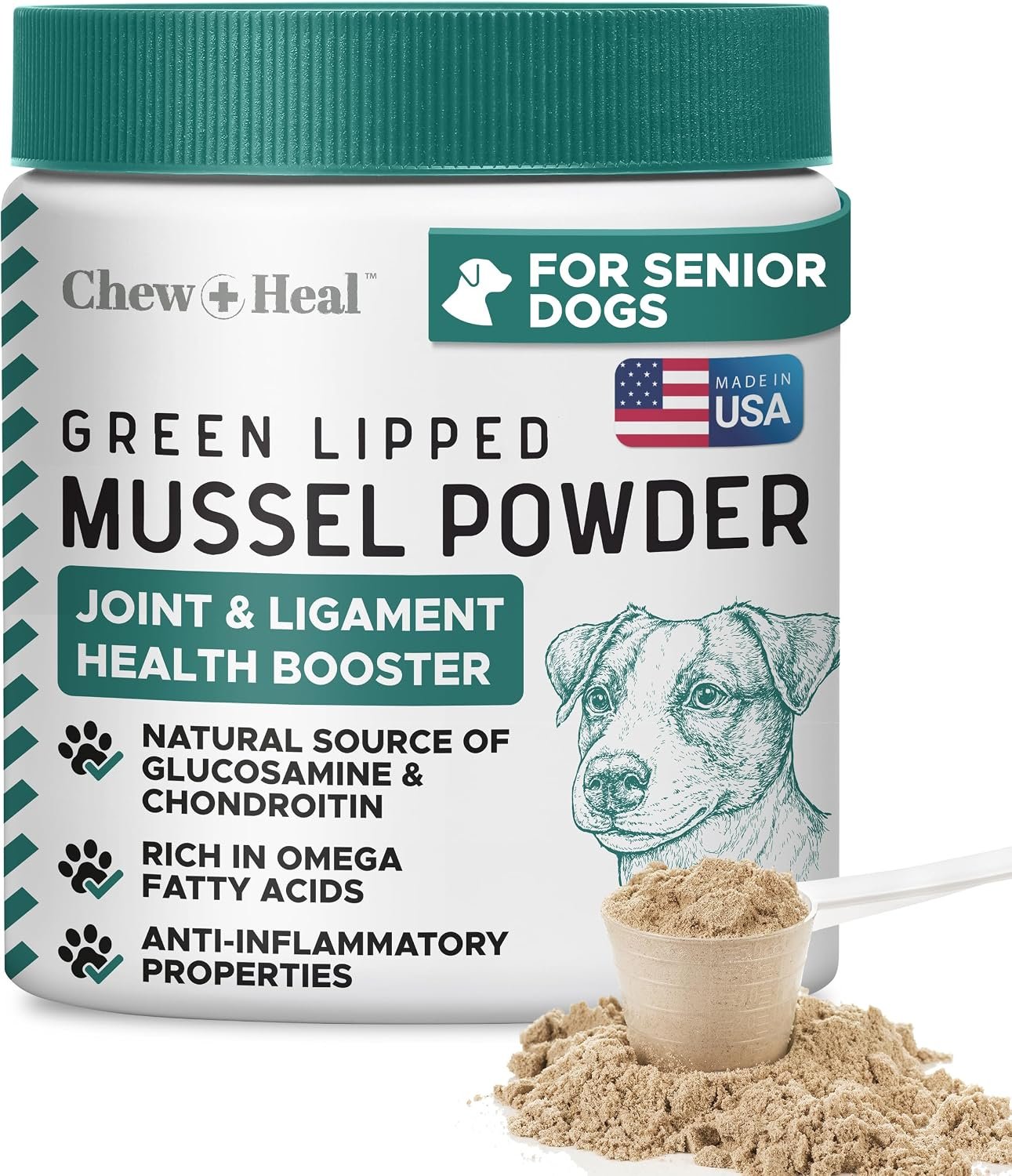 Green Lipped Mussel for Dogs, 6 oz – Green Lipped Mussel Powder for Dogs