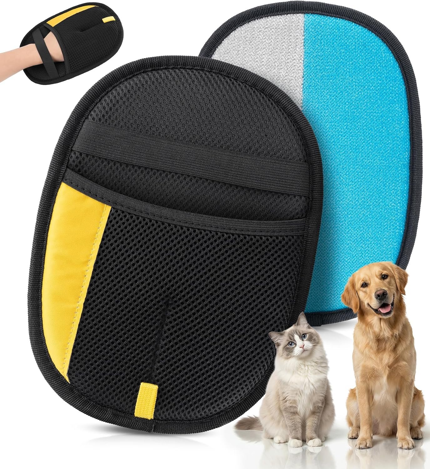 Pet Hair Removal Glove for Cat & Dog, Reusable Electrostatic Hair Remover